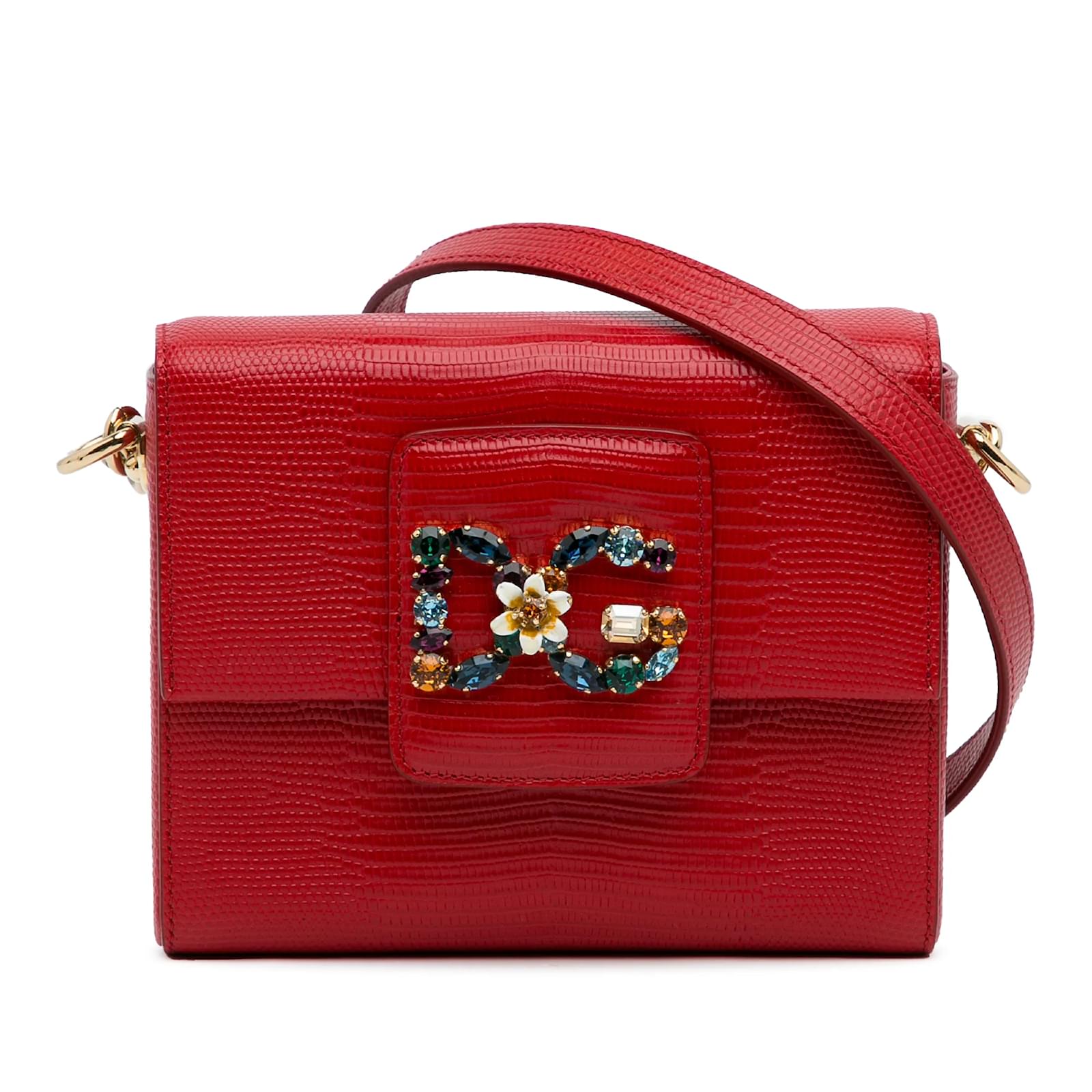 Dolce & Gabbana Red Dolce&Gabbana Embossed Millennials