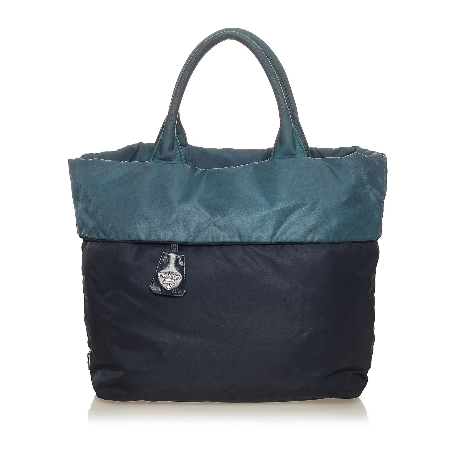 Blue Prada Tessuto Reversible Tote Bag Cloth ref.1135604 - Joli Closet