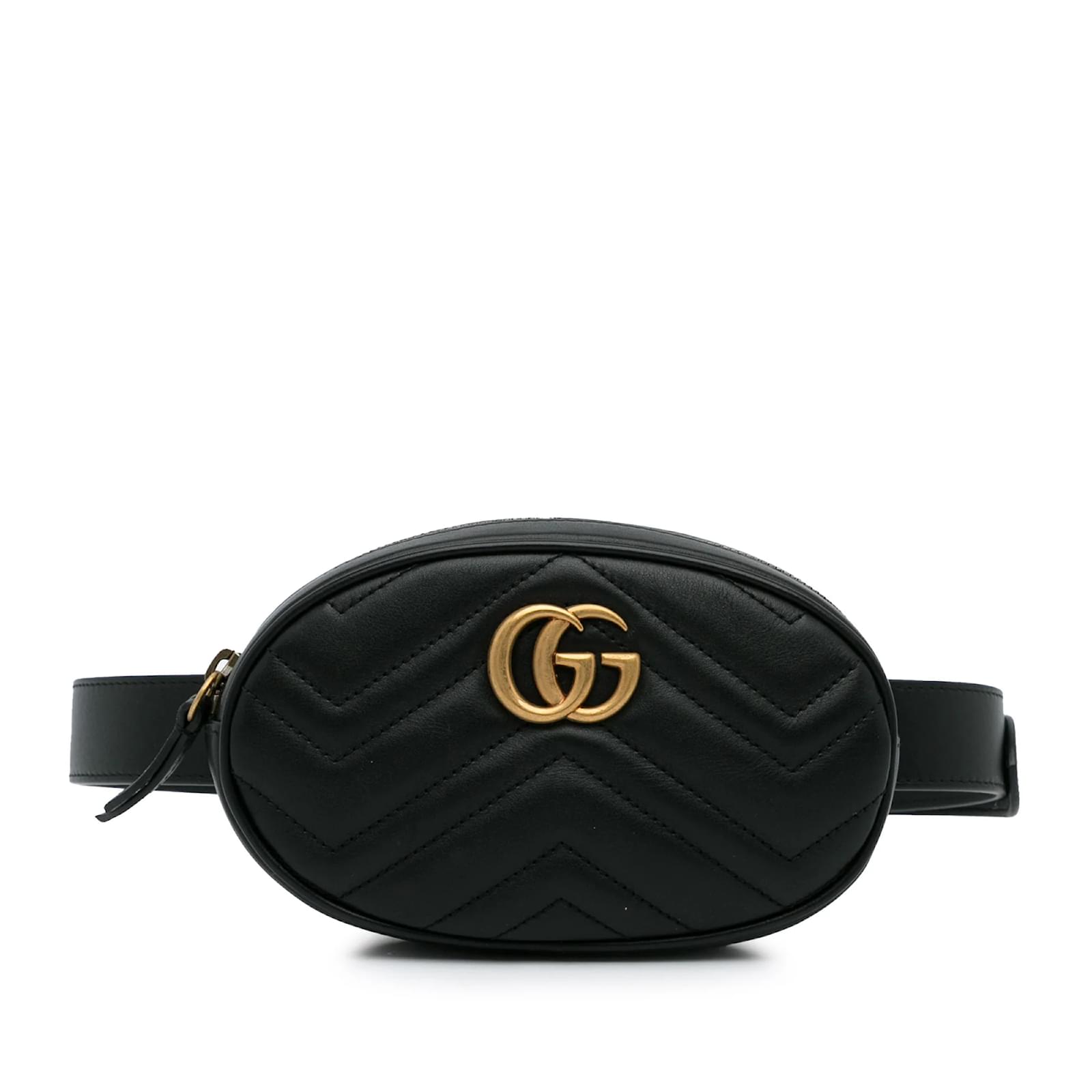 Gg marmont clearance leather belt bag