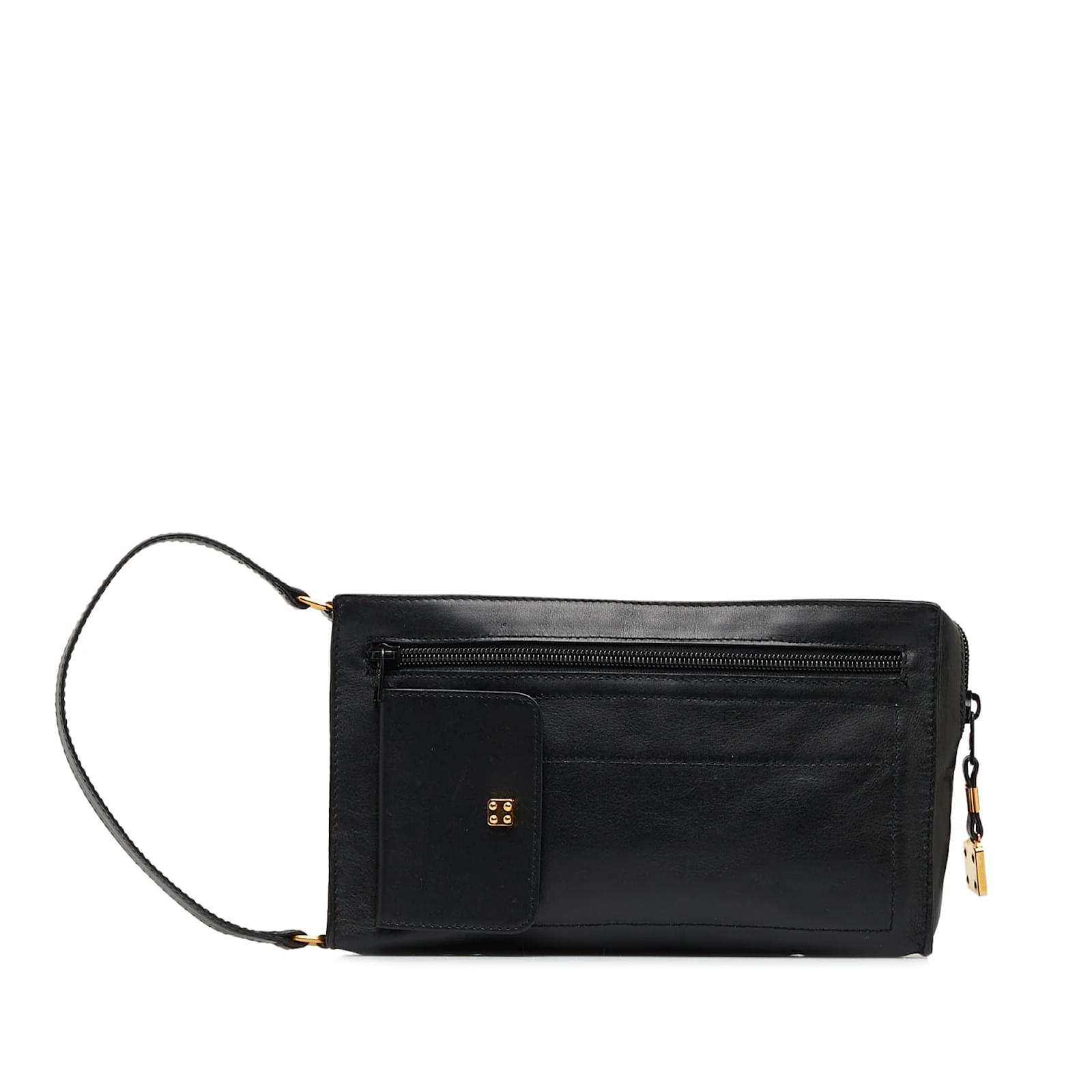 LOEWE leather Repeat anagram Clutch bag black main image 0