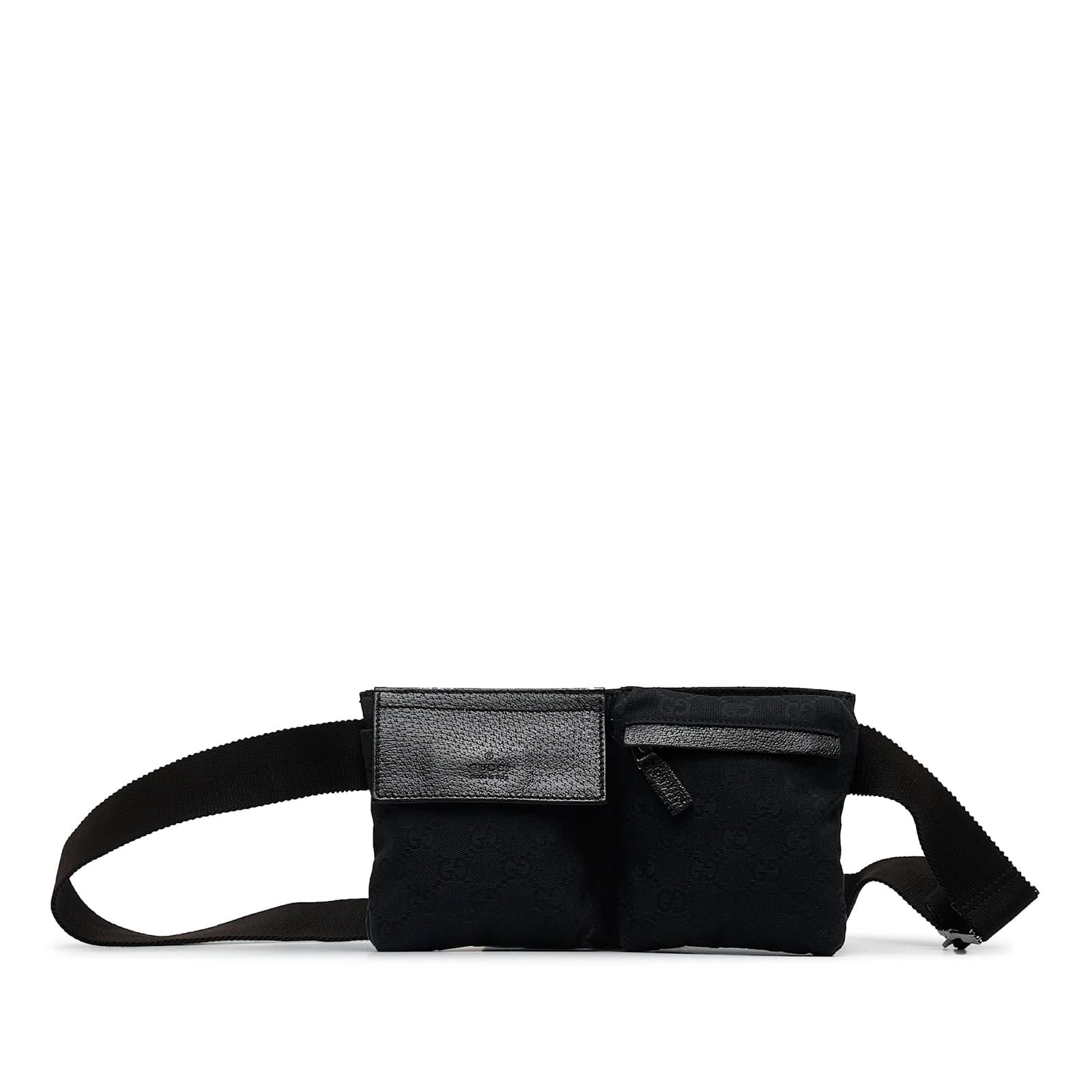 Gucci canvas belt hot sale bag black