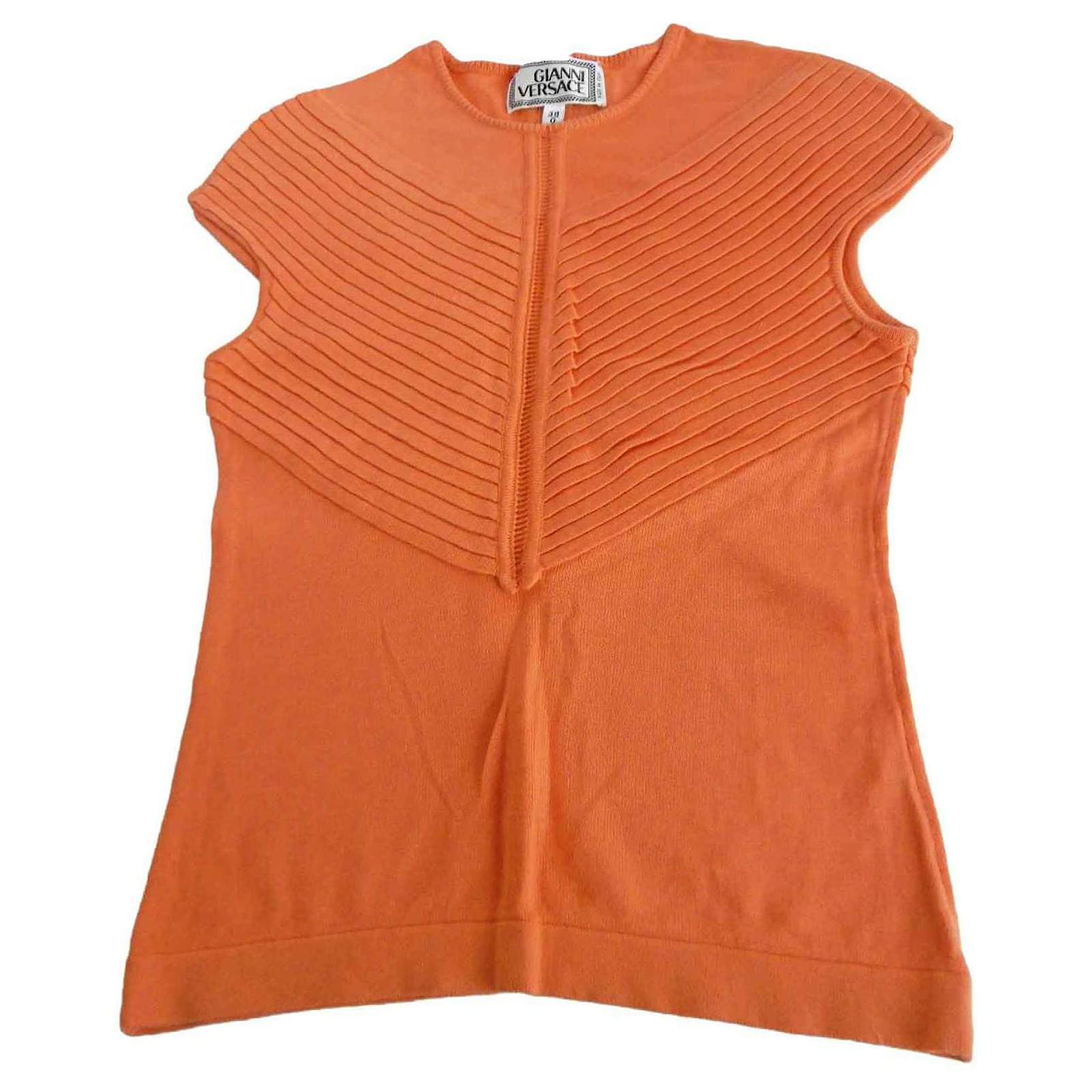 Gianni Versace Tops Orange Cotton ref.1137440 - Joli Closet