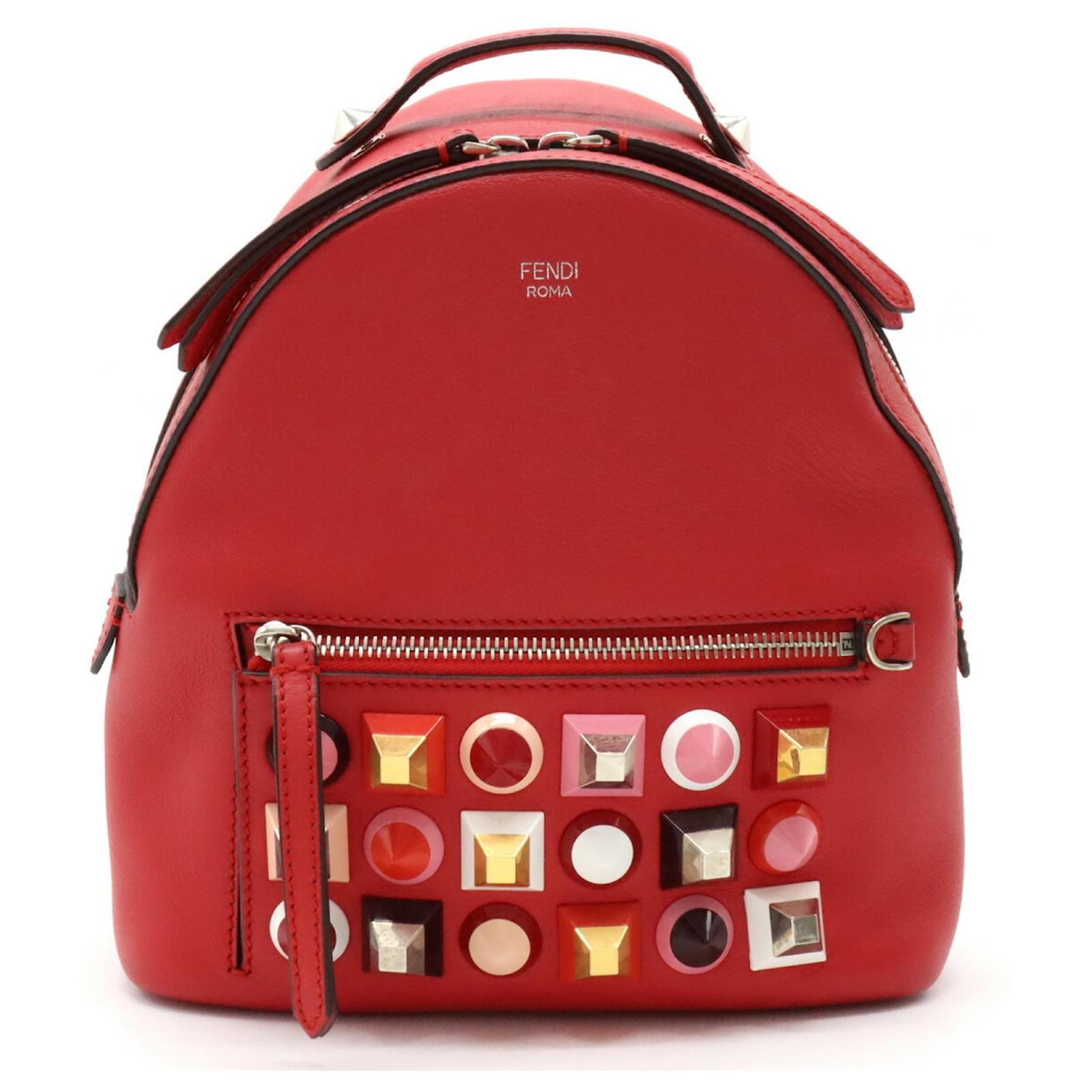 Fendi red deals leather bag