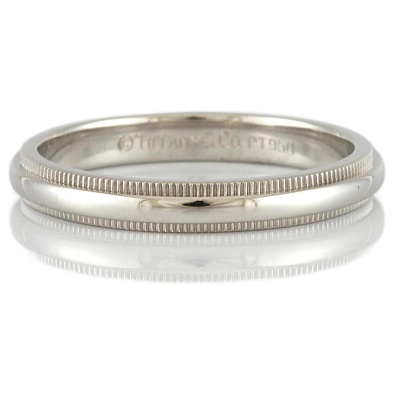 Tiffany & Co.' Essential Double Milgrain Ring | 0.01ct | SZ 7.5 | – 100 Ways