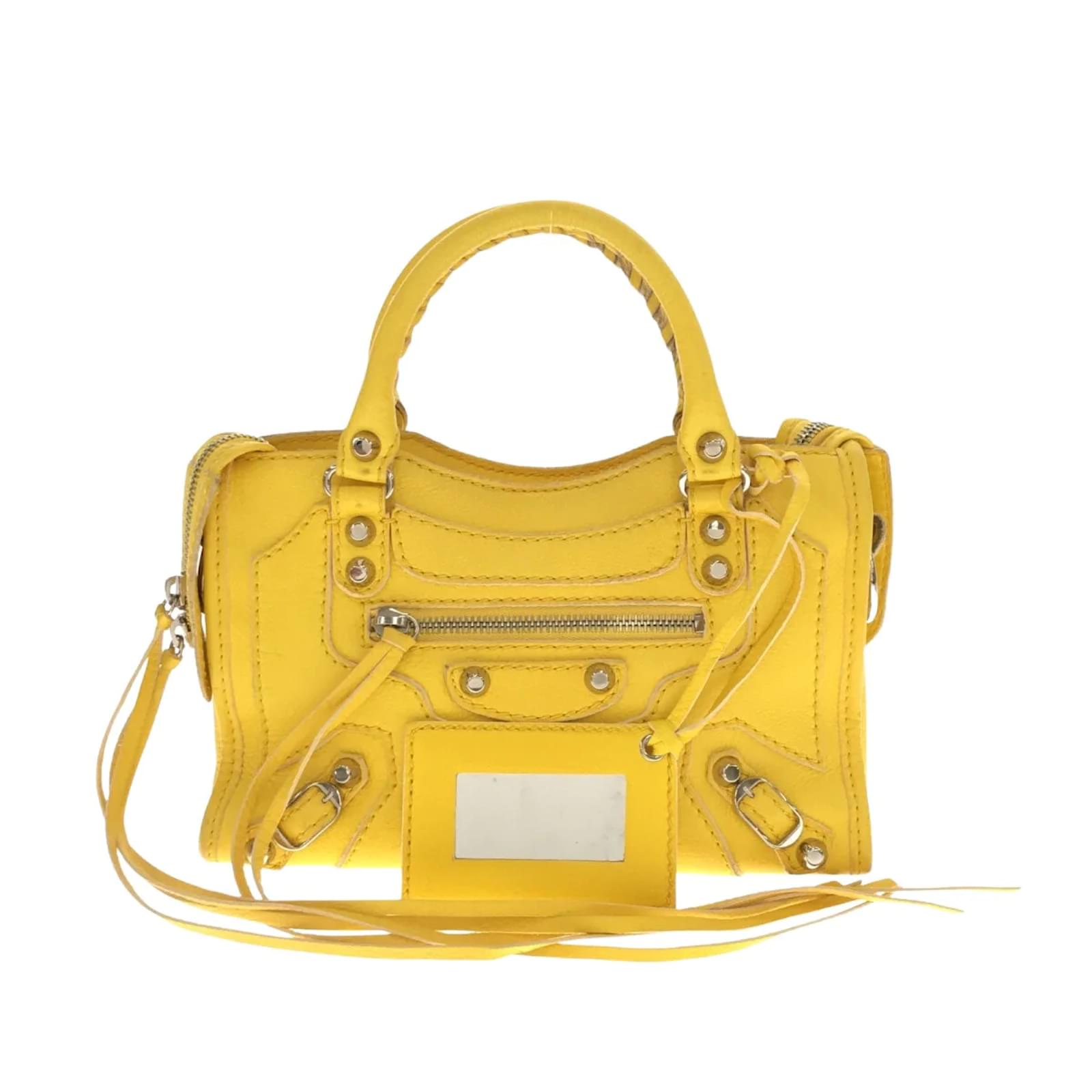 Balenciaga mini city bag on sale yellow