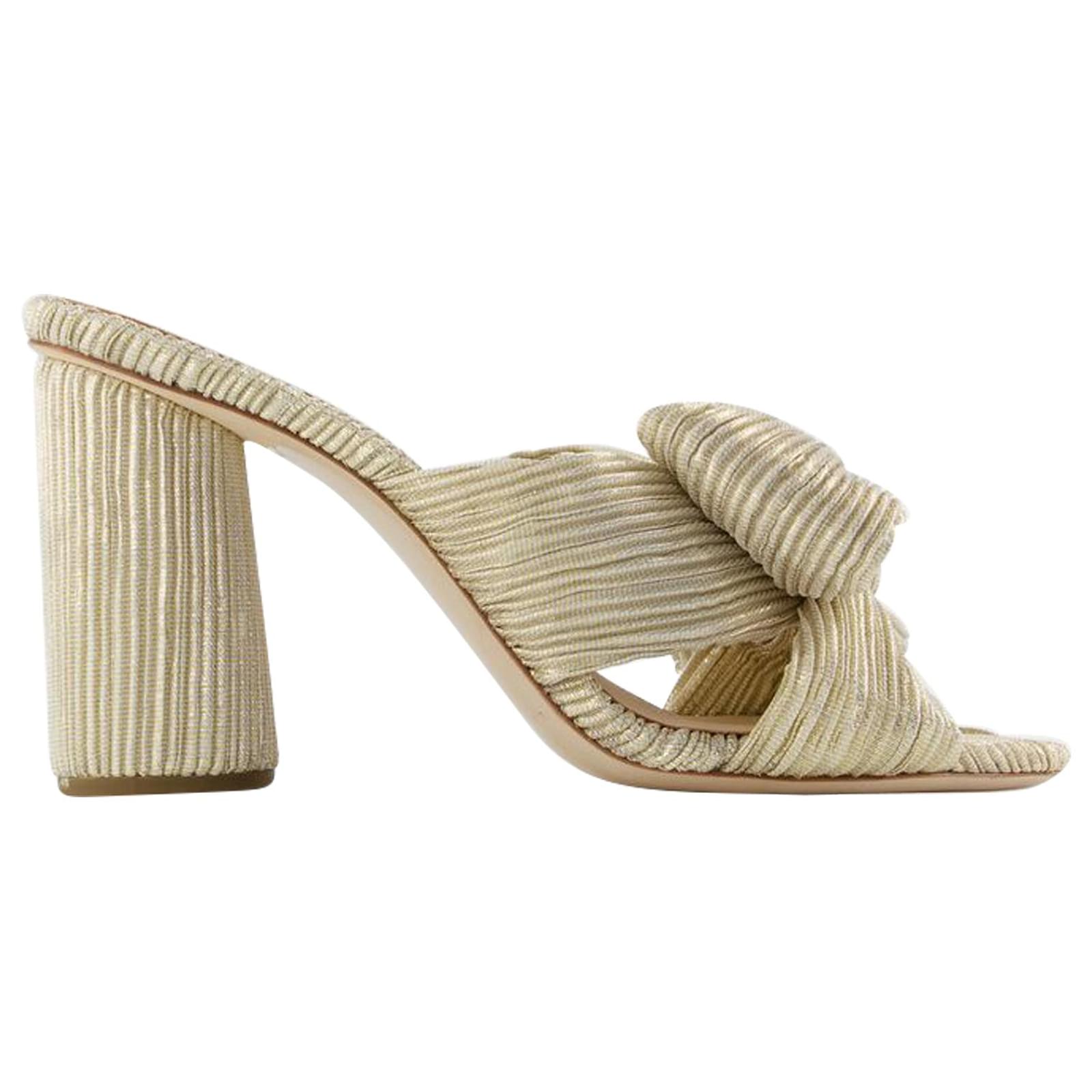 Loeffler randall metallic on sale sandals