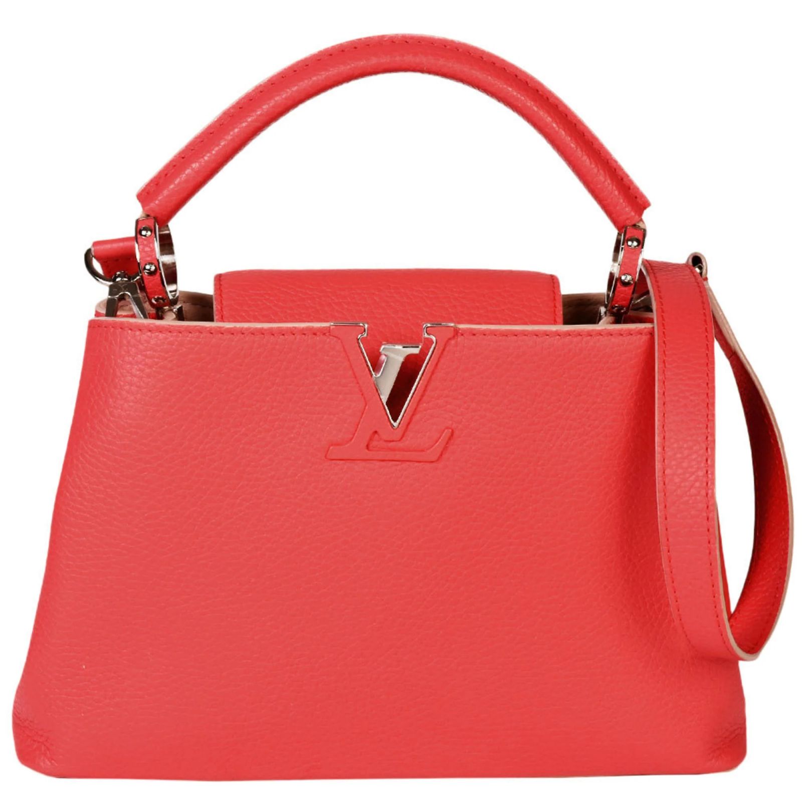 Louis Vuitton Capucines Red Leather ref.1143793 - Joli Closet