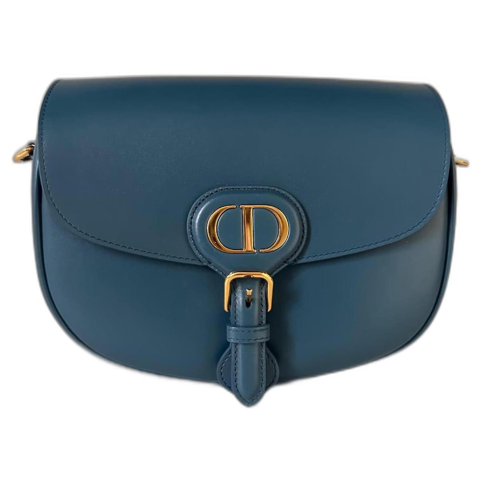 Christian Dior bobby bag M color deep ocean Blue Leather ref