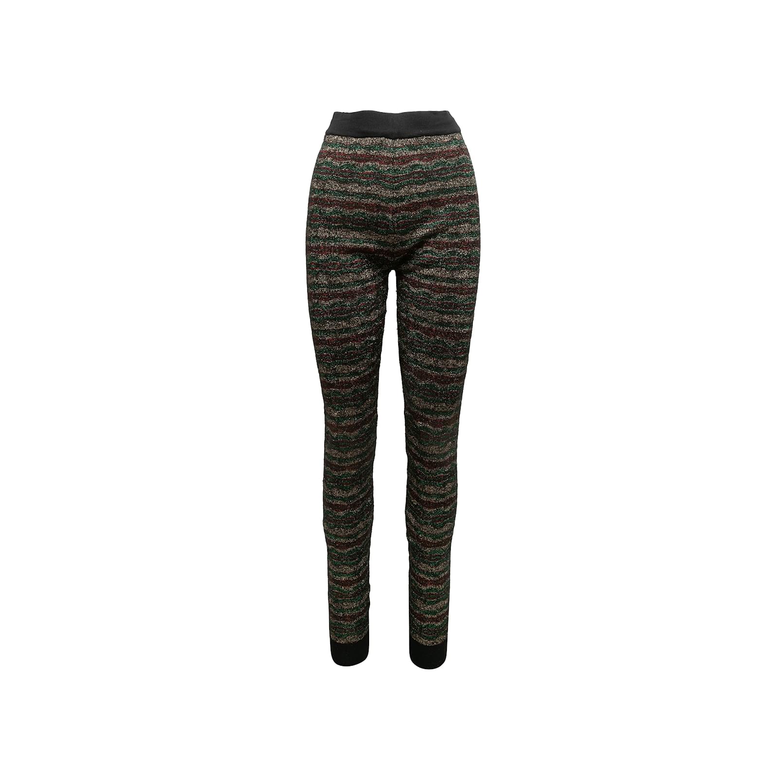 Black & Multicolor Gucci Metallic Striped Wool Leggings Size US S  ref.1149869 - Joli Closet