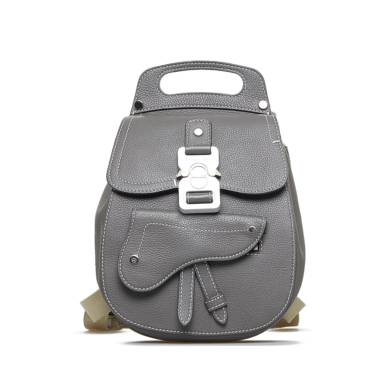 Dior black calfskin backpack online