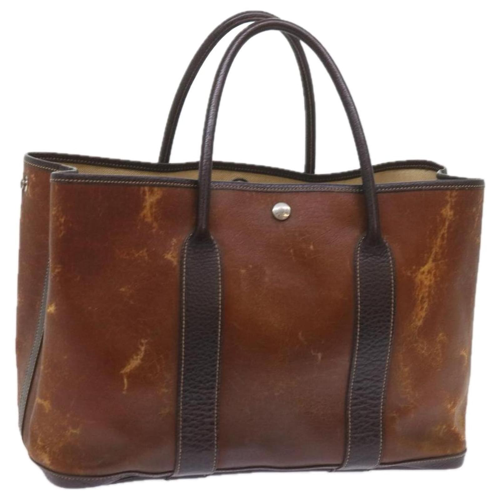 Hermès HERMES Amazonia Garden Party PM Tote Bag Toile Enduite