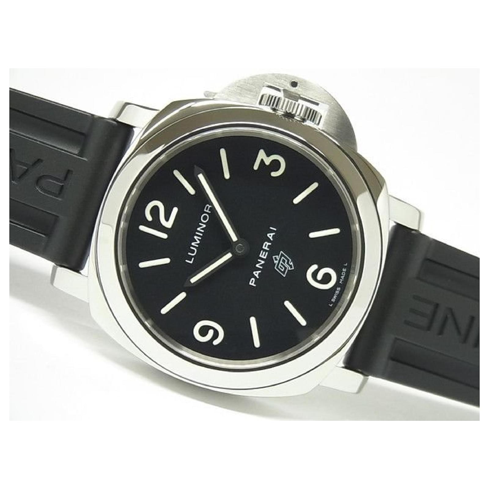 PANERAI Luminor Base logo PAM00000 I series Mens Silvery Steel ref