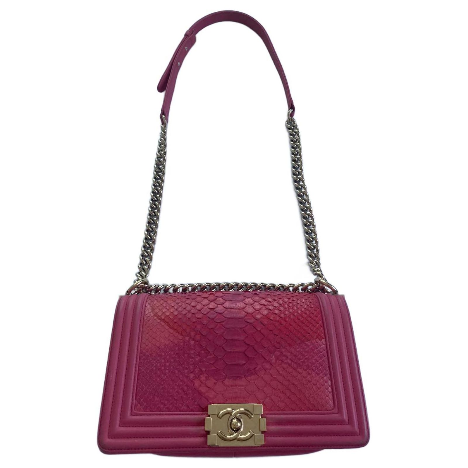 Chanel “BOY” bag Pink Python ref.1153877 - Joli Closet