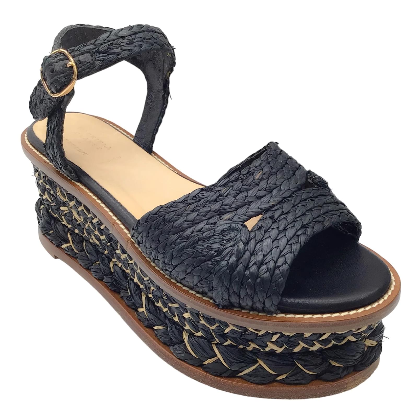 Robert Clergerie Gabriela Hearst x Clergerie Black Hester Raffia
