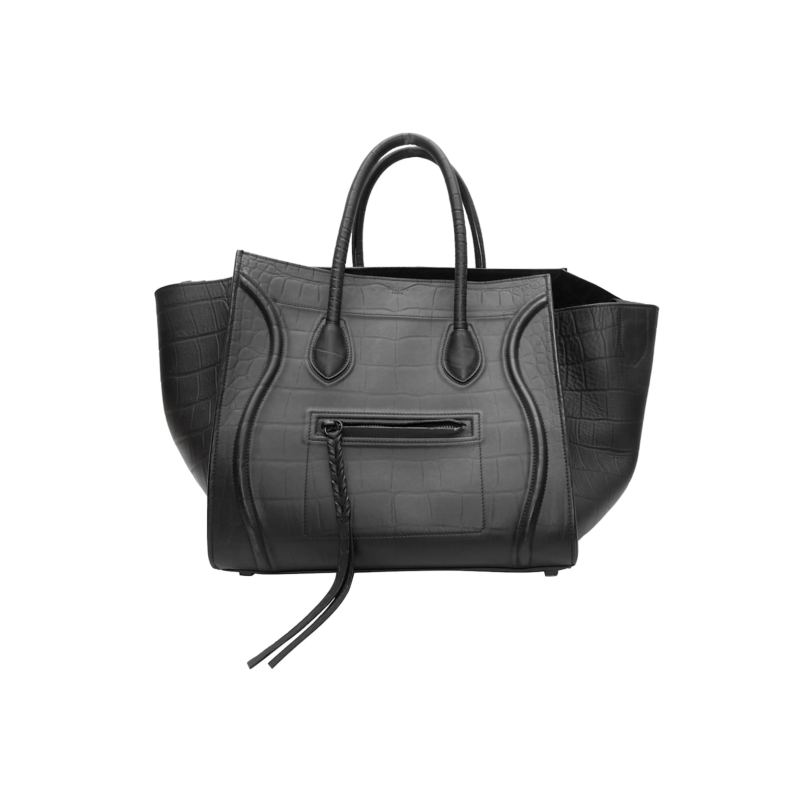 C line Bolsa de equipaje fantasma grande Celine negra Negro Lienzo