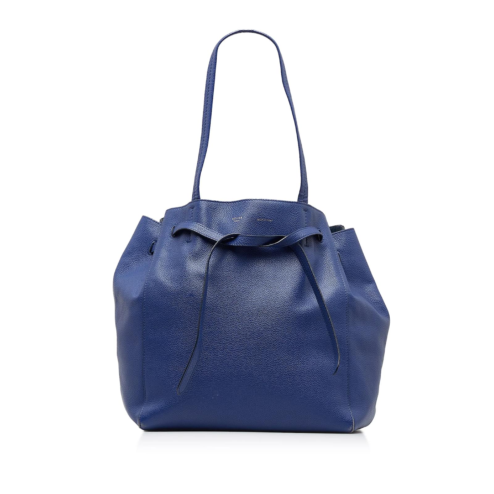 C line Blue Celine Small Phantom Cabas Tote Bag Leather ref