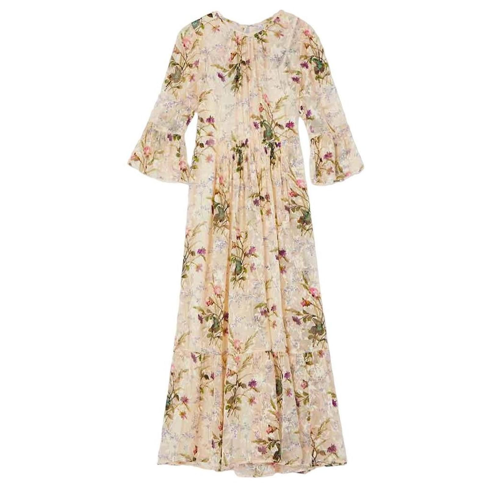chinese dress ladies L.K.Bennett Size 6 Luxurious Silk Mix Antique Rose Print Dress – Want that  Dress main image 0