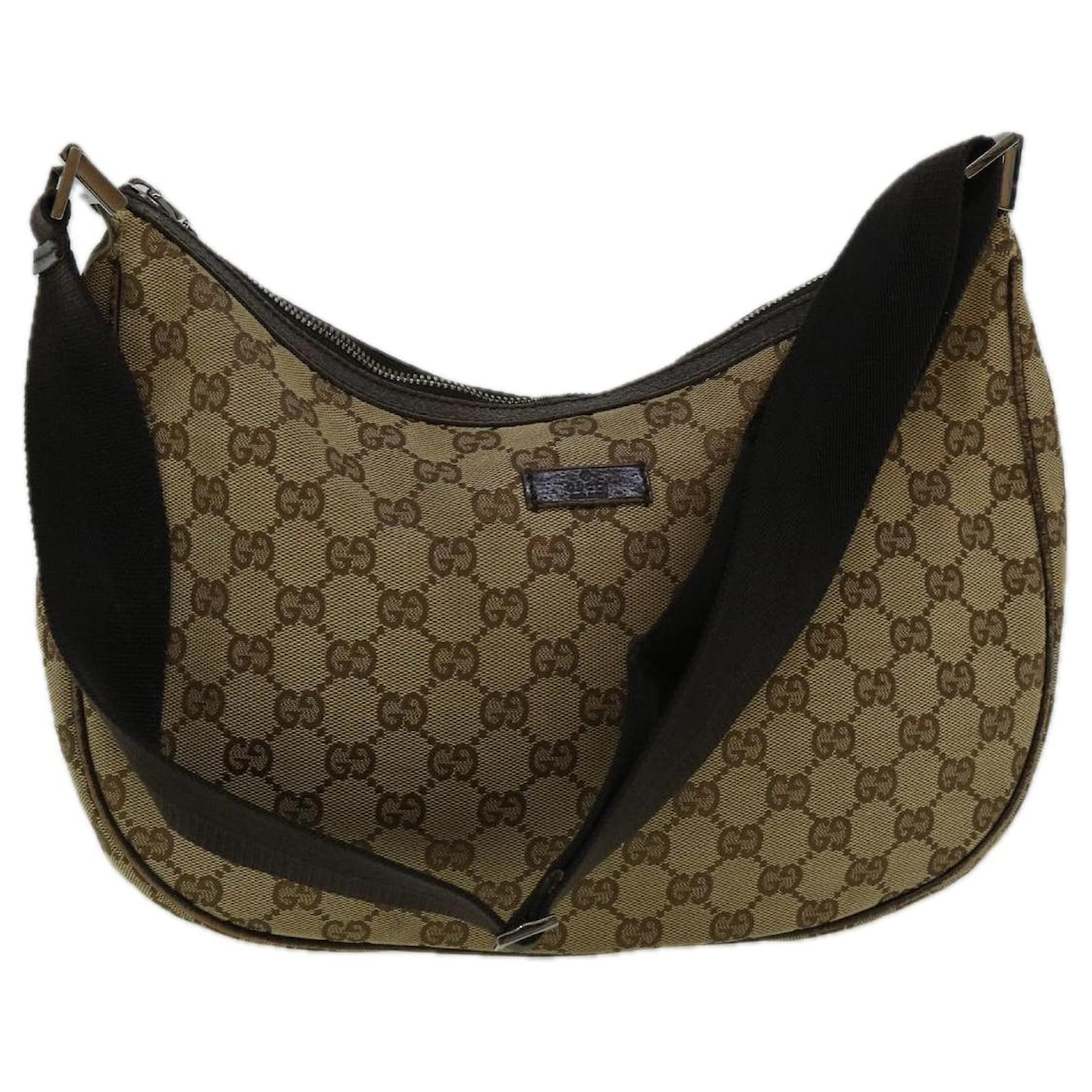 GUCCI GG Canvas Shoulder Bag Beige 122790 auth 60390 Cloth ref