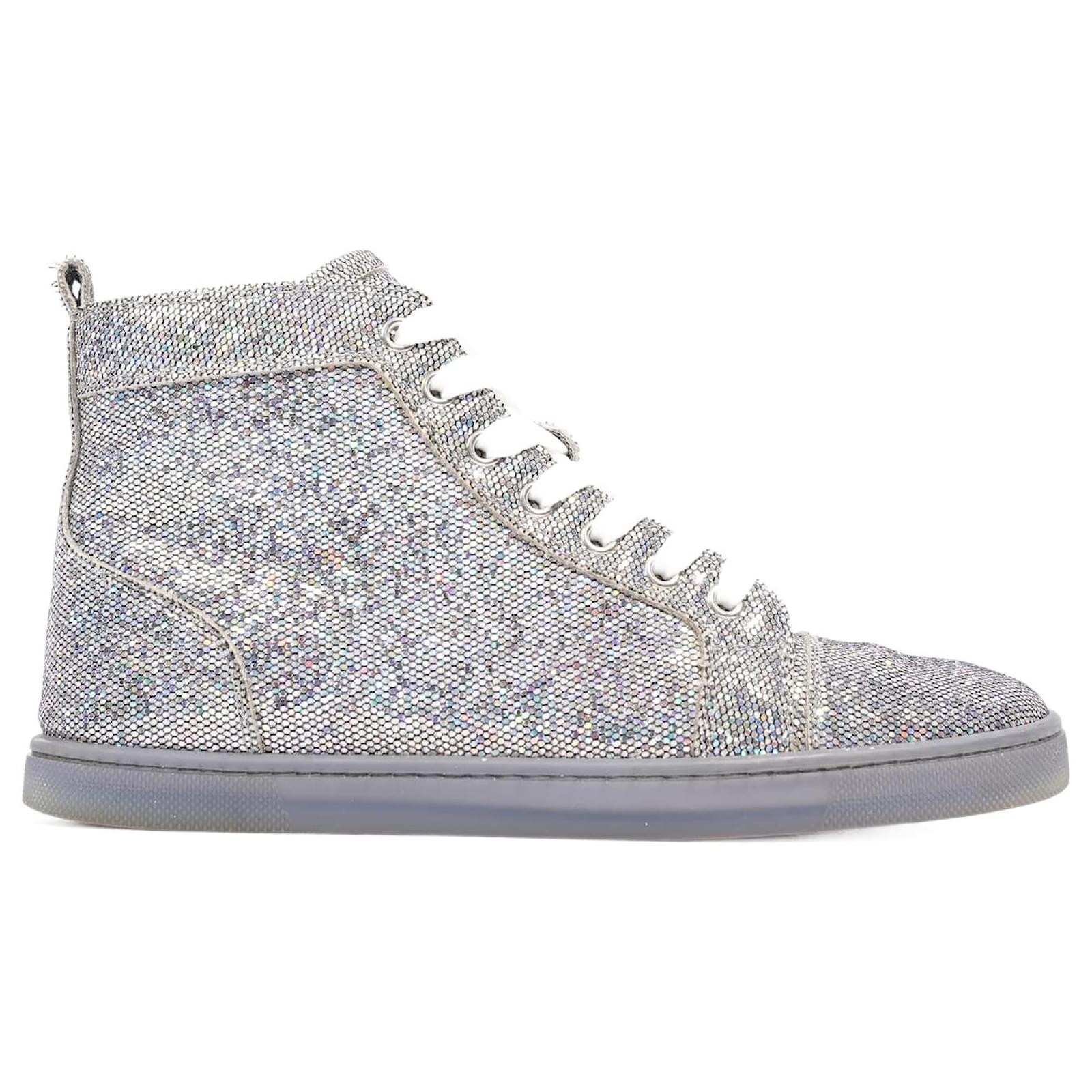 Christian Louboutin Bip Bip Montantes Argent Glitter Glitter EU 36
