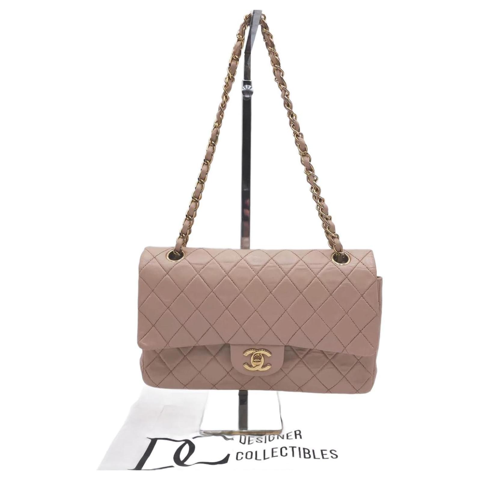 Chanel Vintage Timeless Classic 2.55 bag Beige Leather ref.1162062