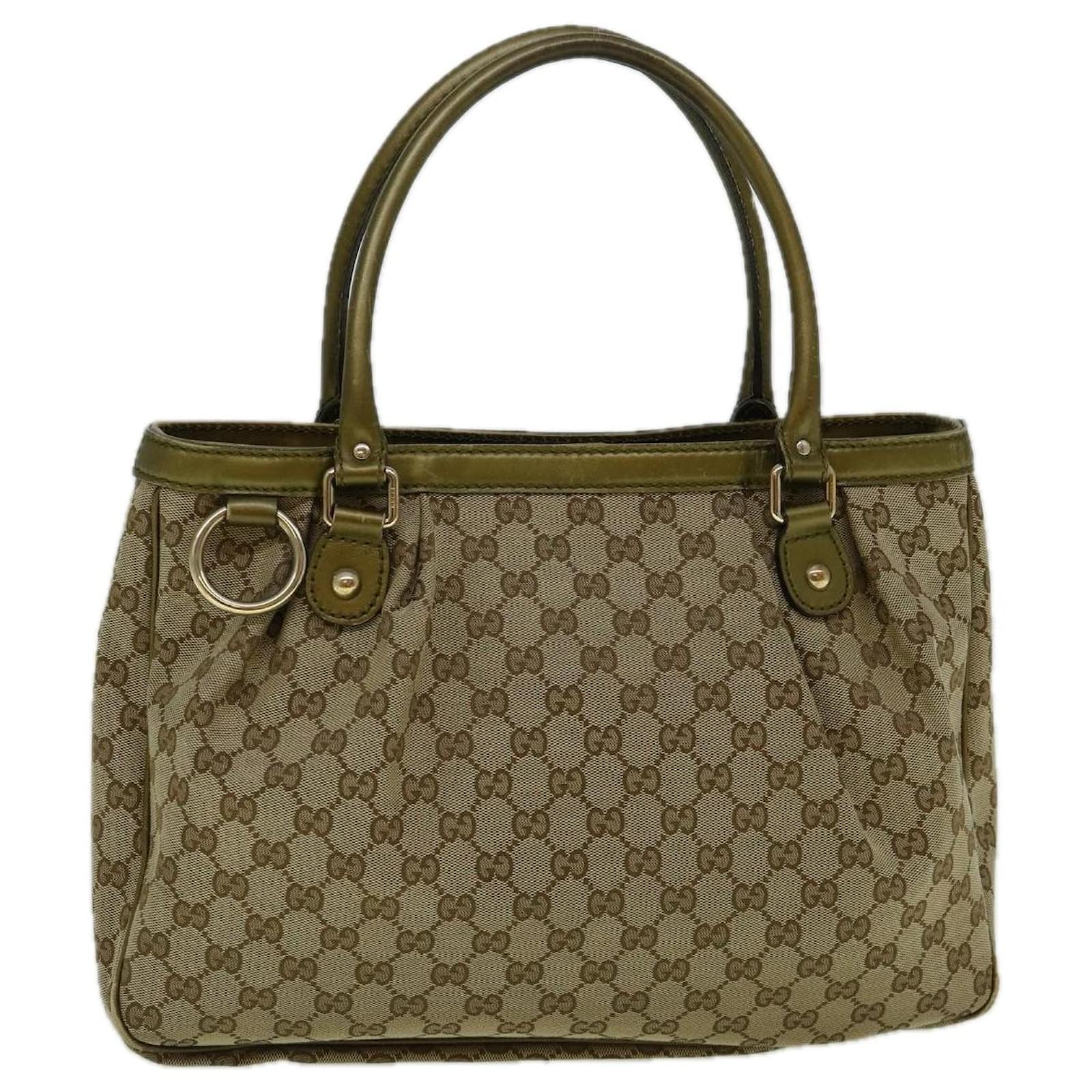 GUCCI GG Canvas Tote Bag Beige 296835 auth 60261 Cloth