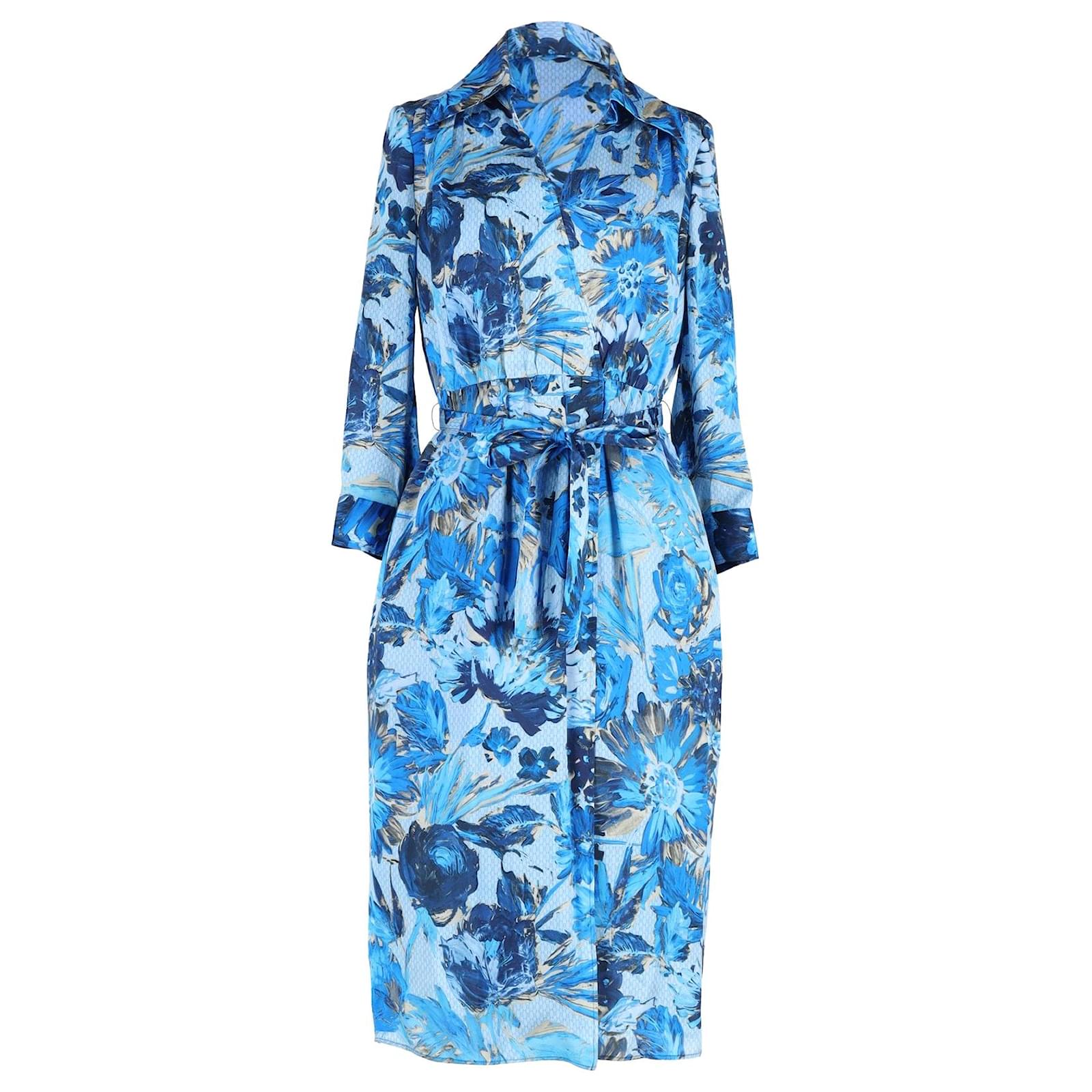 hugo boss dress blue The Gauze Tiered Dress main image 1