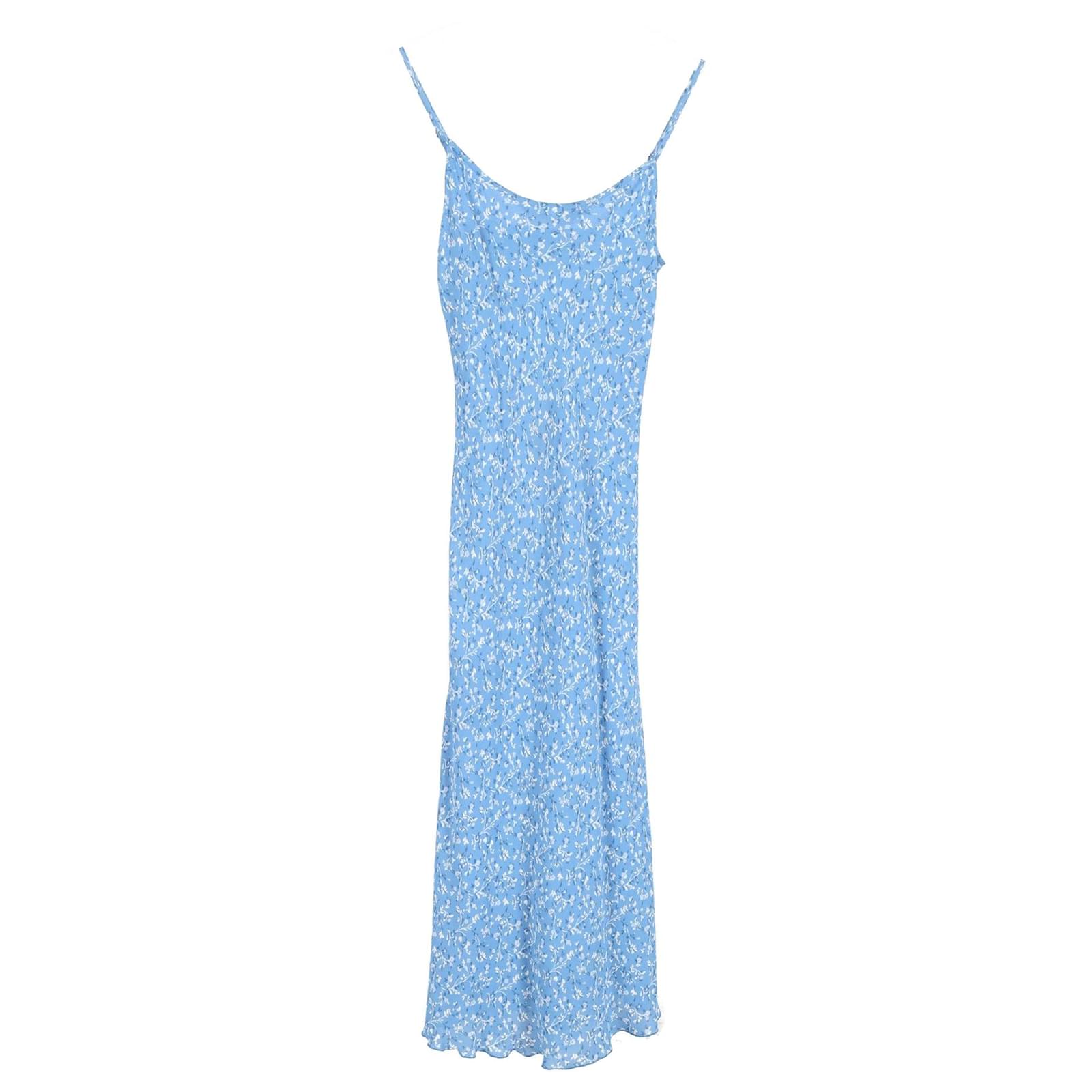 Reformation Floral Print Midi Dress in Blue Viscose Cellulose fibre ref.JC1165618 (Sold) - Joli Closet Reformation Floral Print Midi Dress in Blue Viscose Cellulose fibre ref.JC1165618 (Sold) - Joli Closet