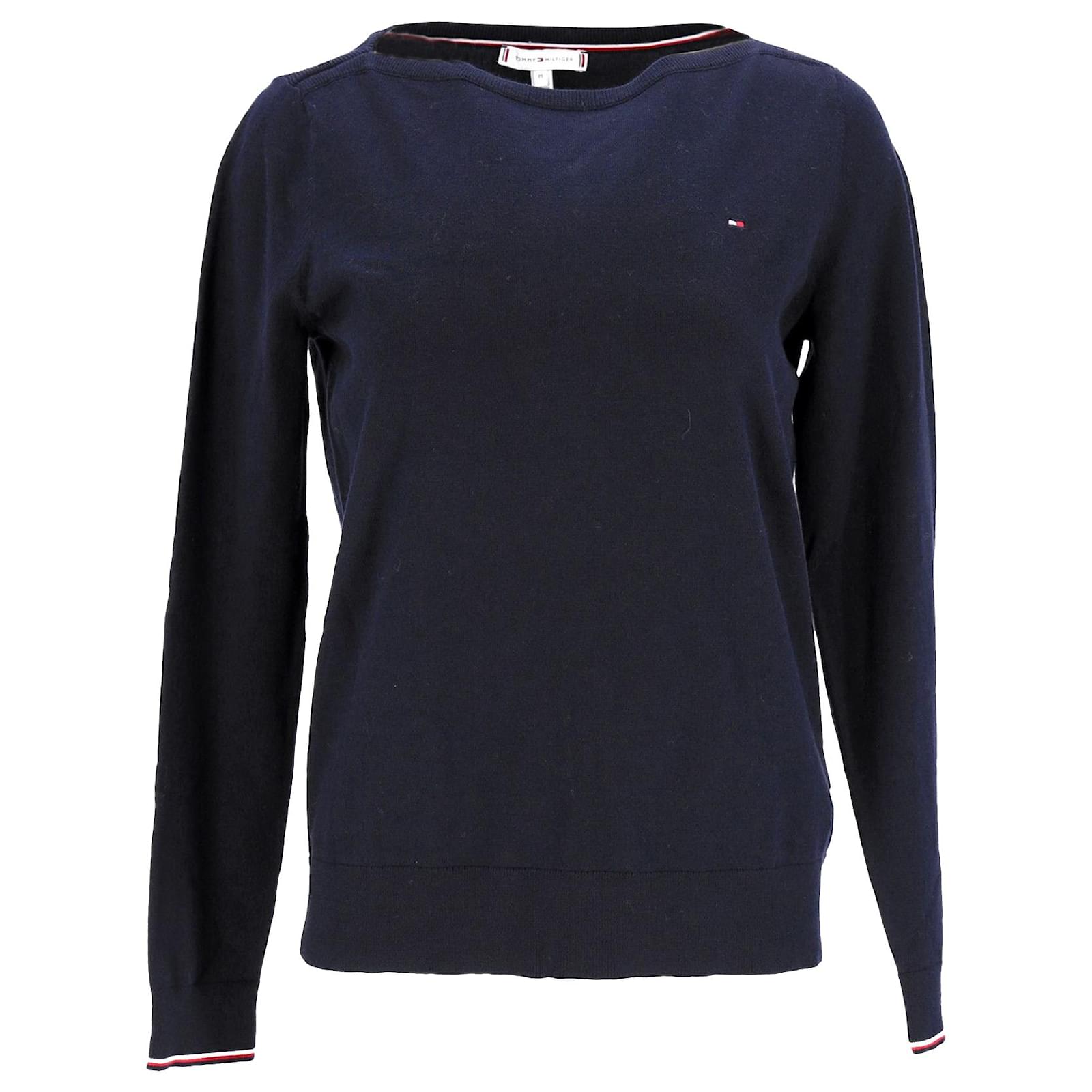 Sweater Jersey Azul Marino Mujer Tommy Hilfiger Crew Neck Jersey