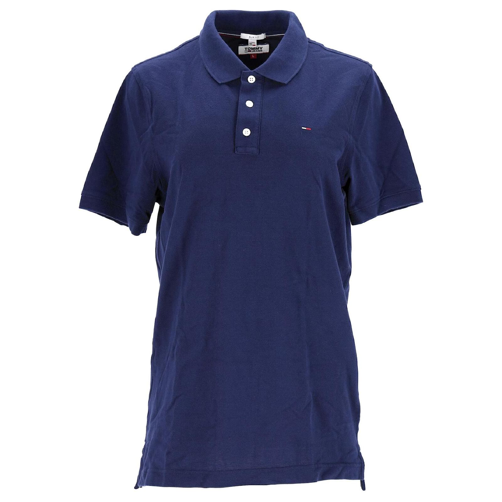 Tommy Hilfiger Mens Original Pique Polo Shirt Navy blue Cotton ref.1166087 Joli Closet