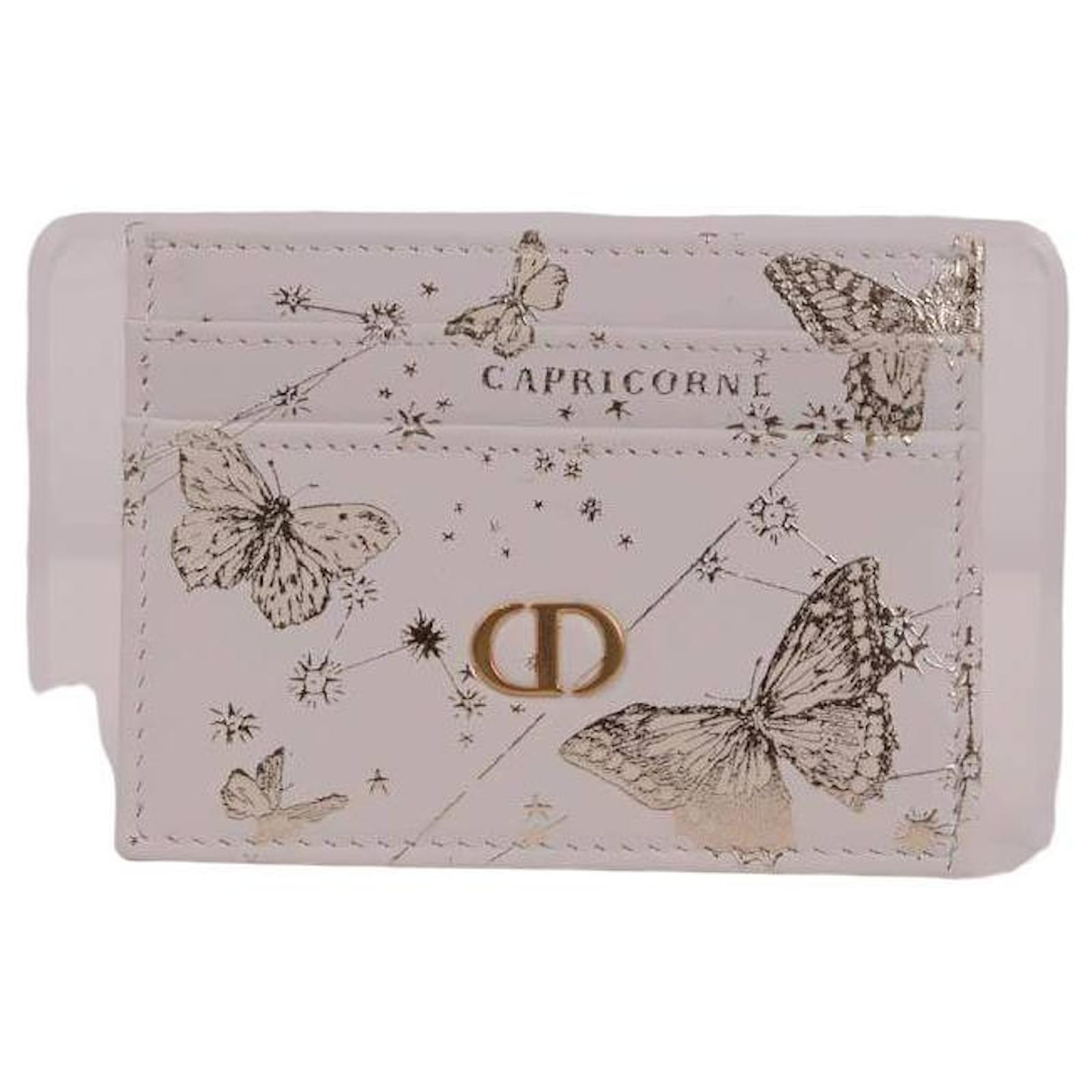 Dior Leather card holder White ref.1167768 - Joli Closet