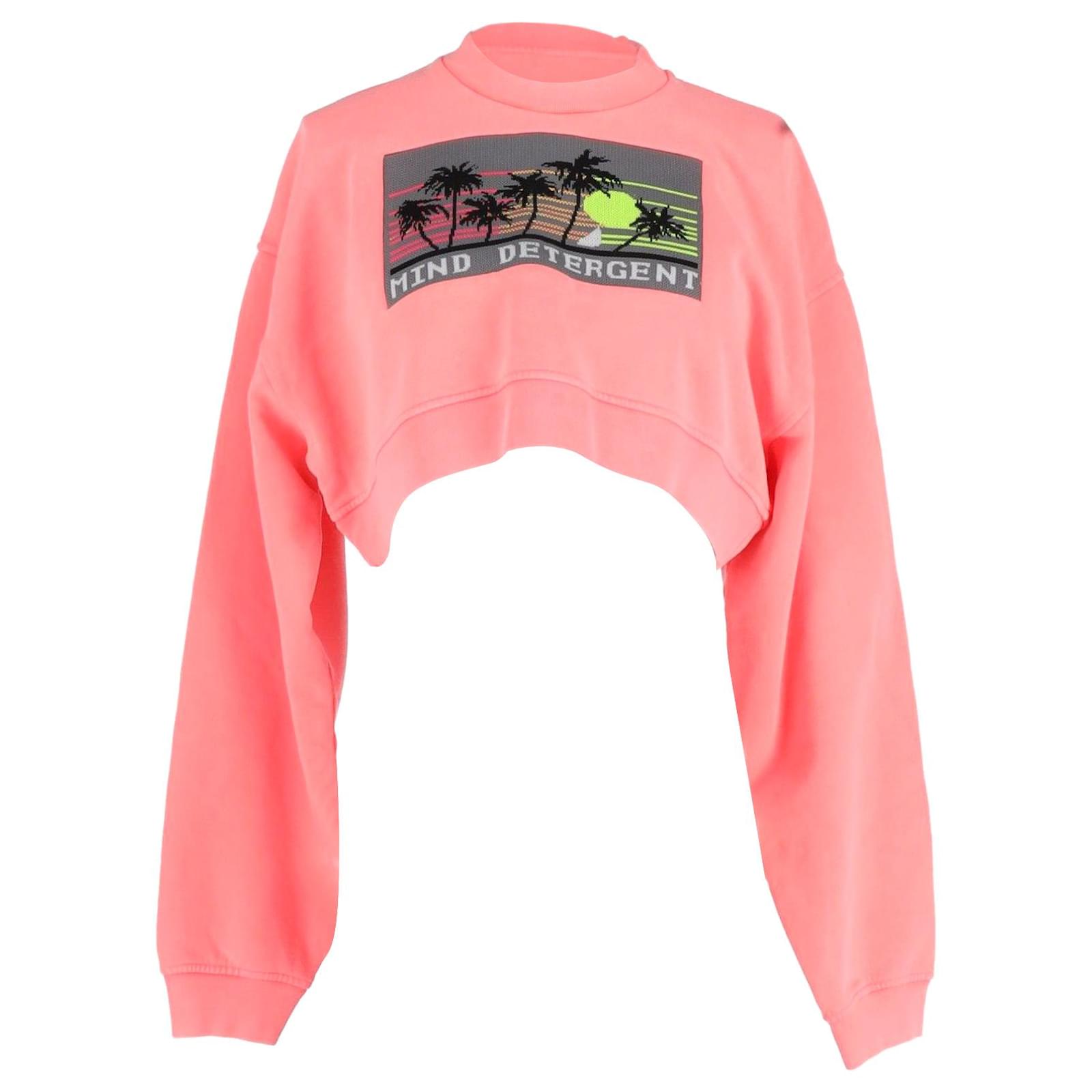 高感度ショップで2023年売れたブランド Mind Wang Alexander Detergent Pink in Sweatshirt Cropped トップス