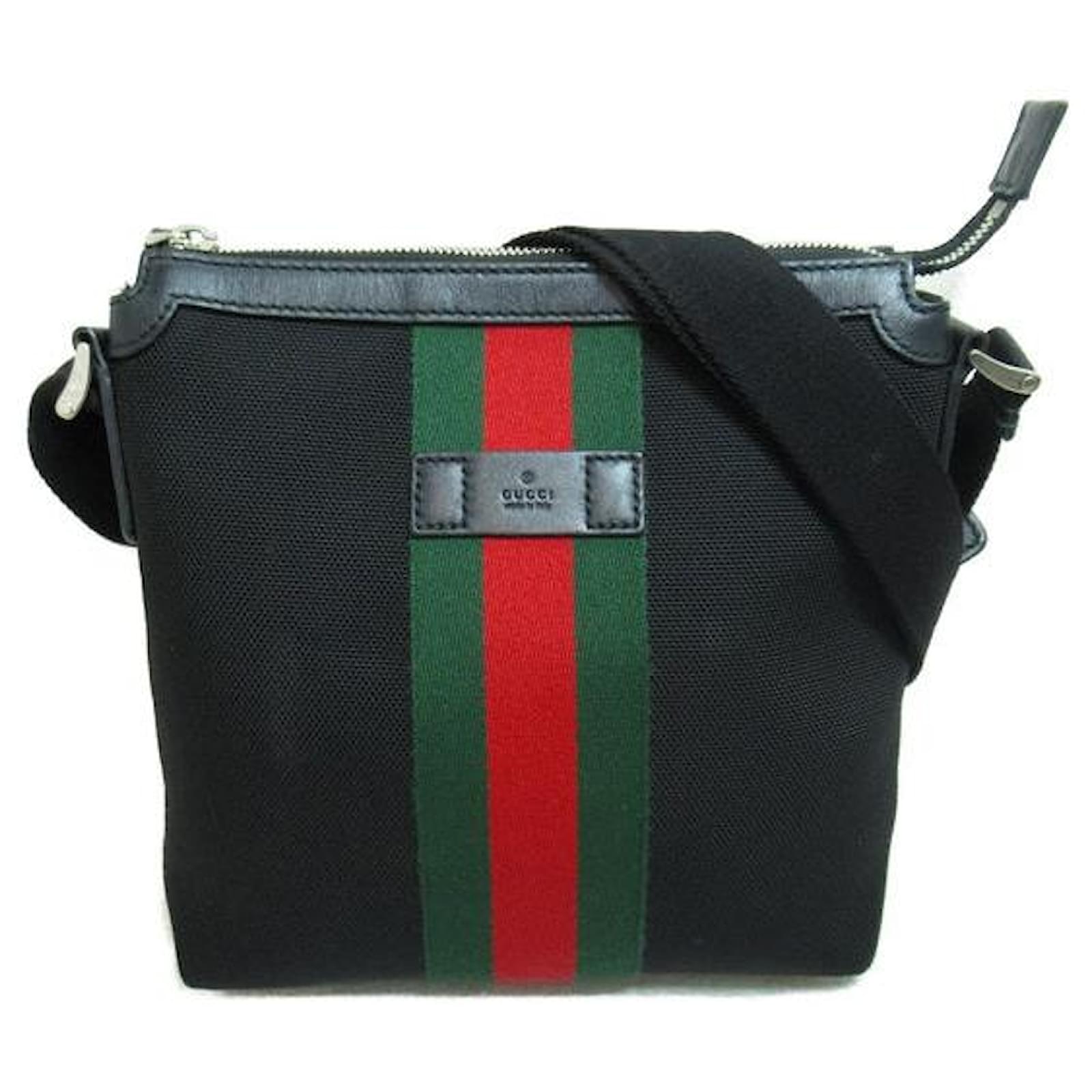 Gucci Techno Canvas Web Messenger Bag 478154 Black Cloth Nylon ref.1169825 Joli Closet