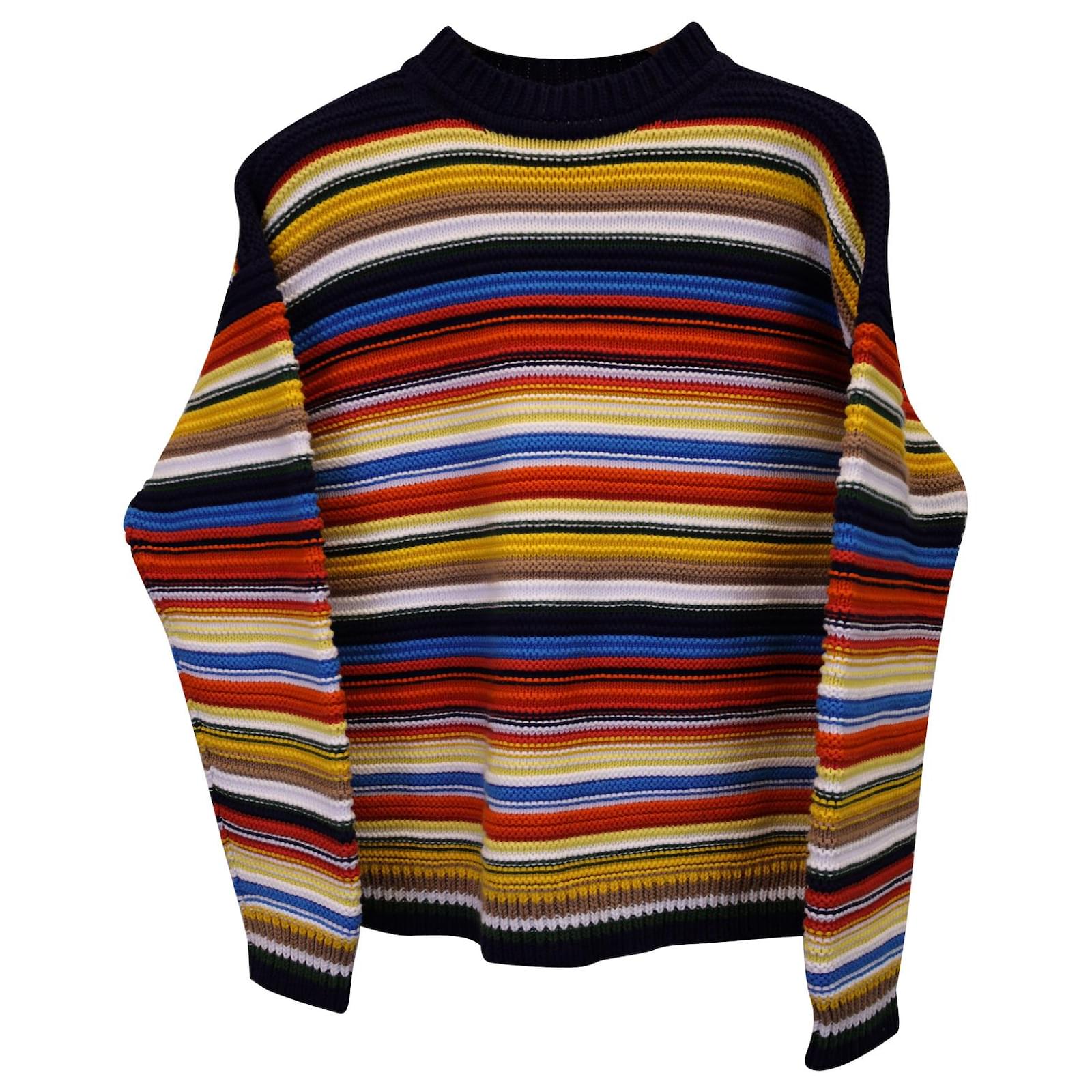 VVB by Victoria Beckham Striped Sweater in Multicolor Cotton