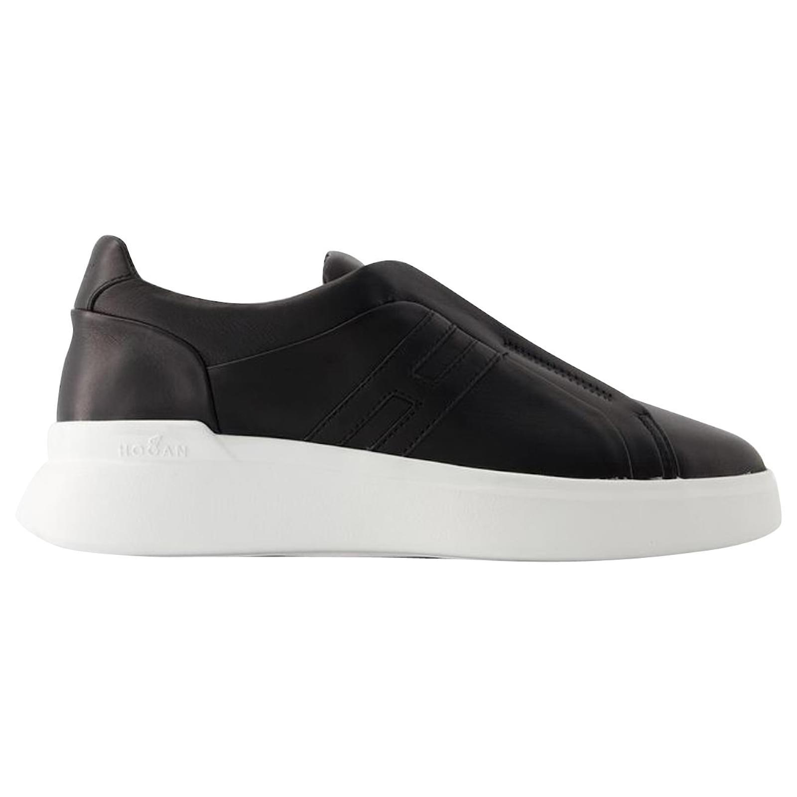 Hogan H580 Sneaker En Cuir Bleu Mémoire De Forme Luxe HoganShoes Homme