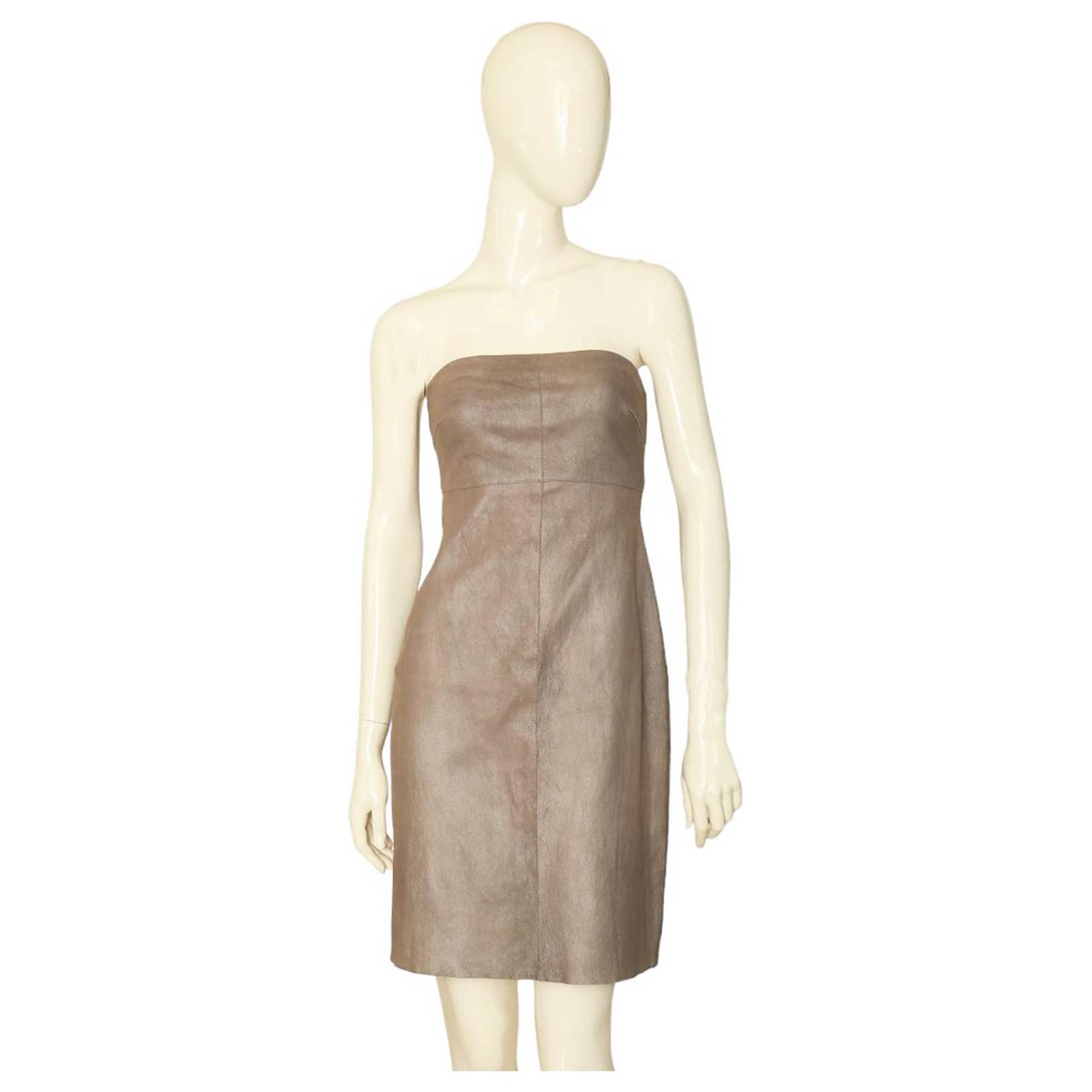 Elie Tahari Leather Dress