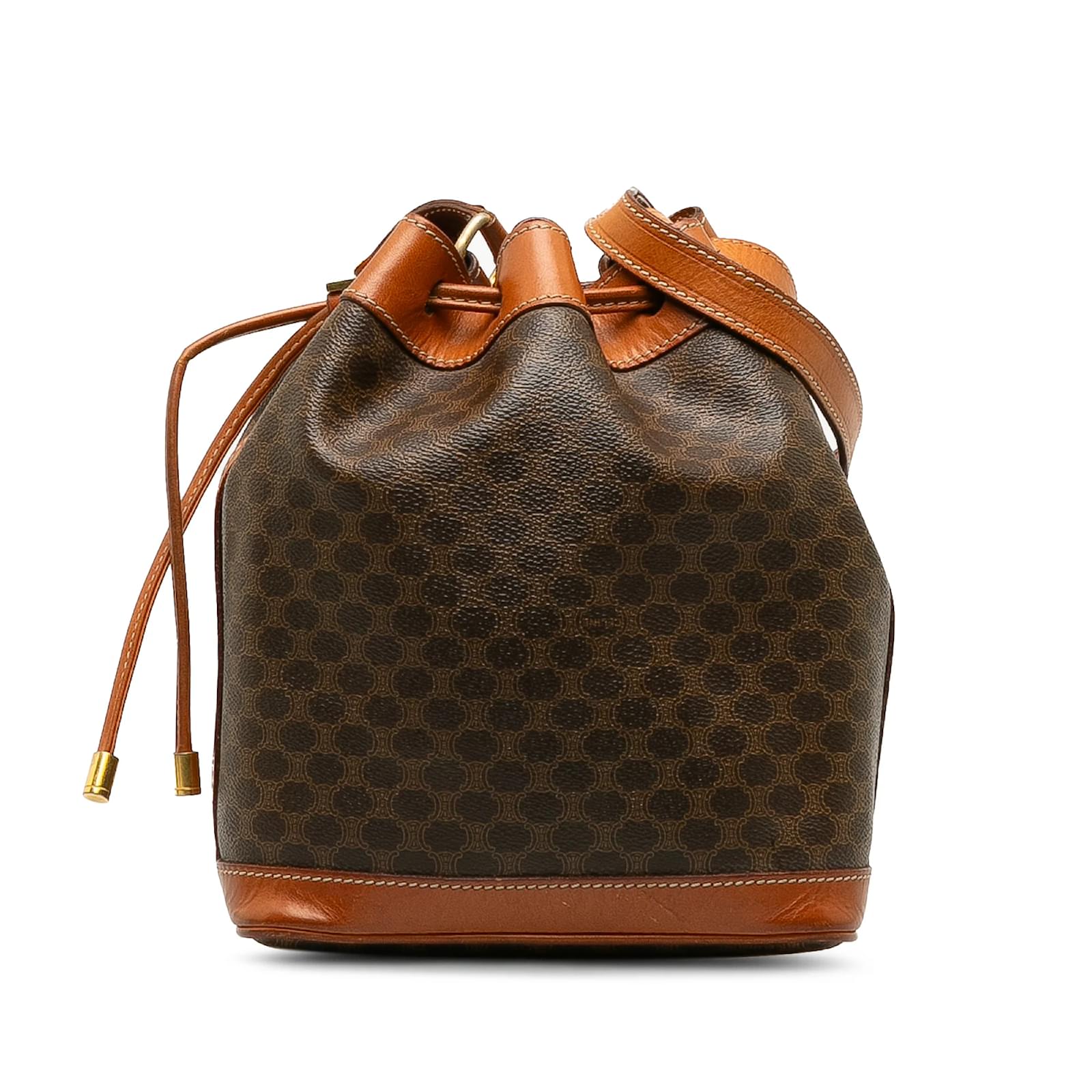 Céline Sac seau Celine Macadam marron Cuir Joli Closet