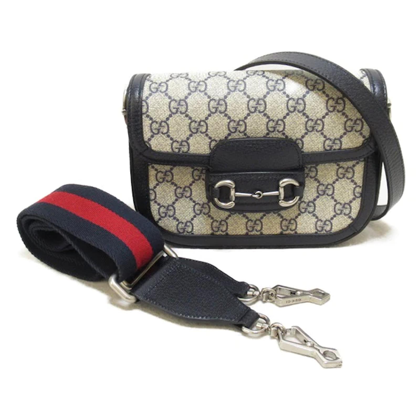 Gucci GG Supreme Horsebit 1955 Mini bag 658574 Brown Cloth