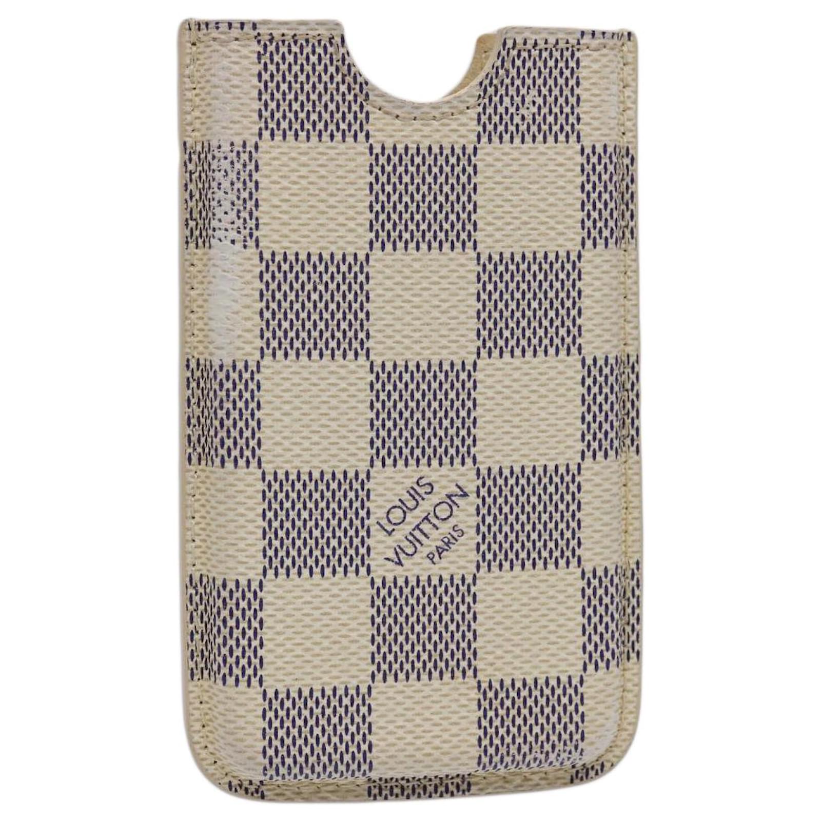 LOUIS VUITTON Damier Azur iPhone 4 Case iPhone Case N63001 LV Auth 61469