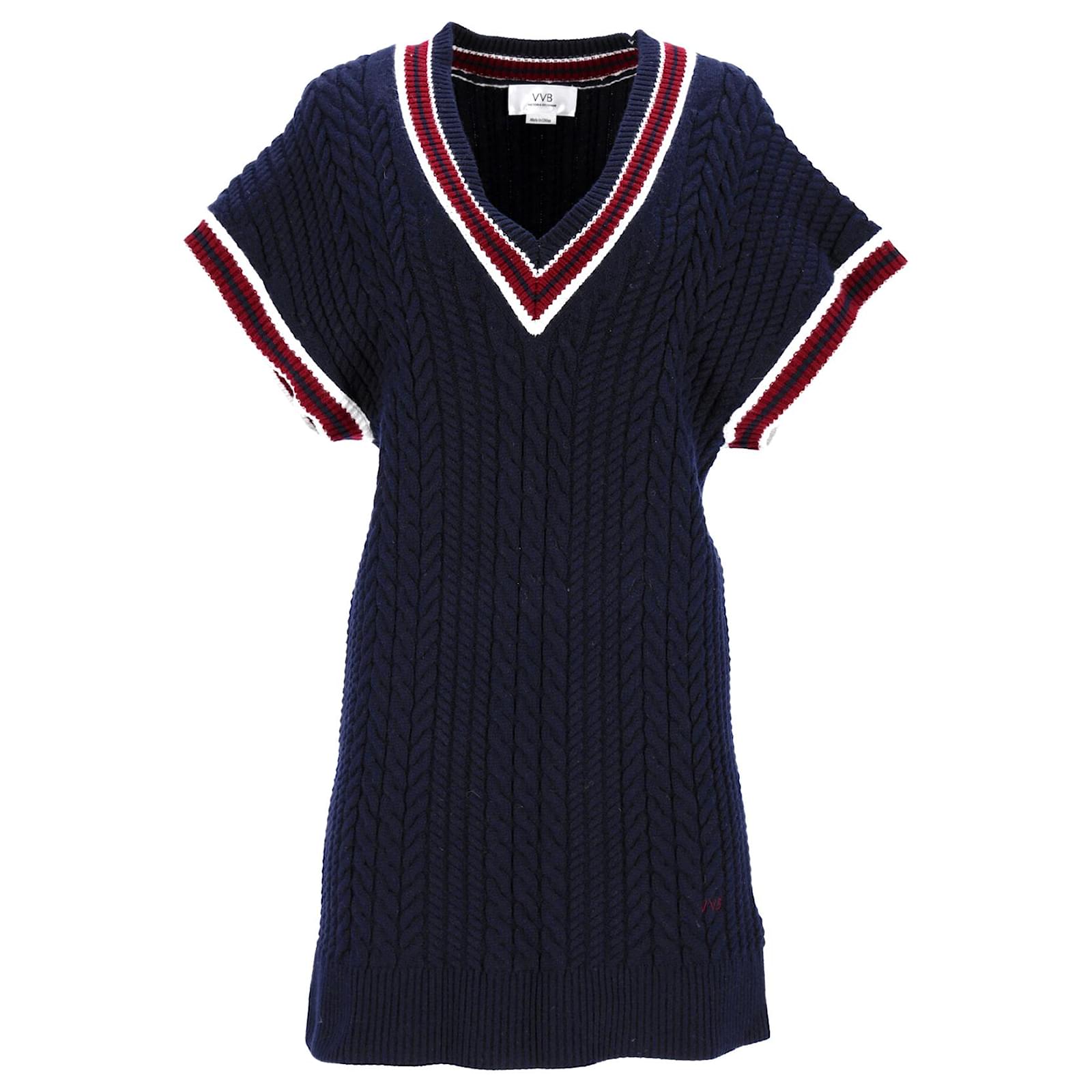 BECKINGTON SWEATER DRESS, TRUE NAVY METALLIC