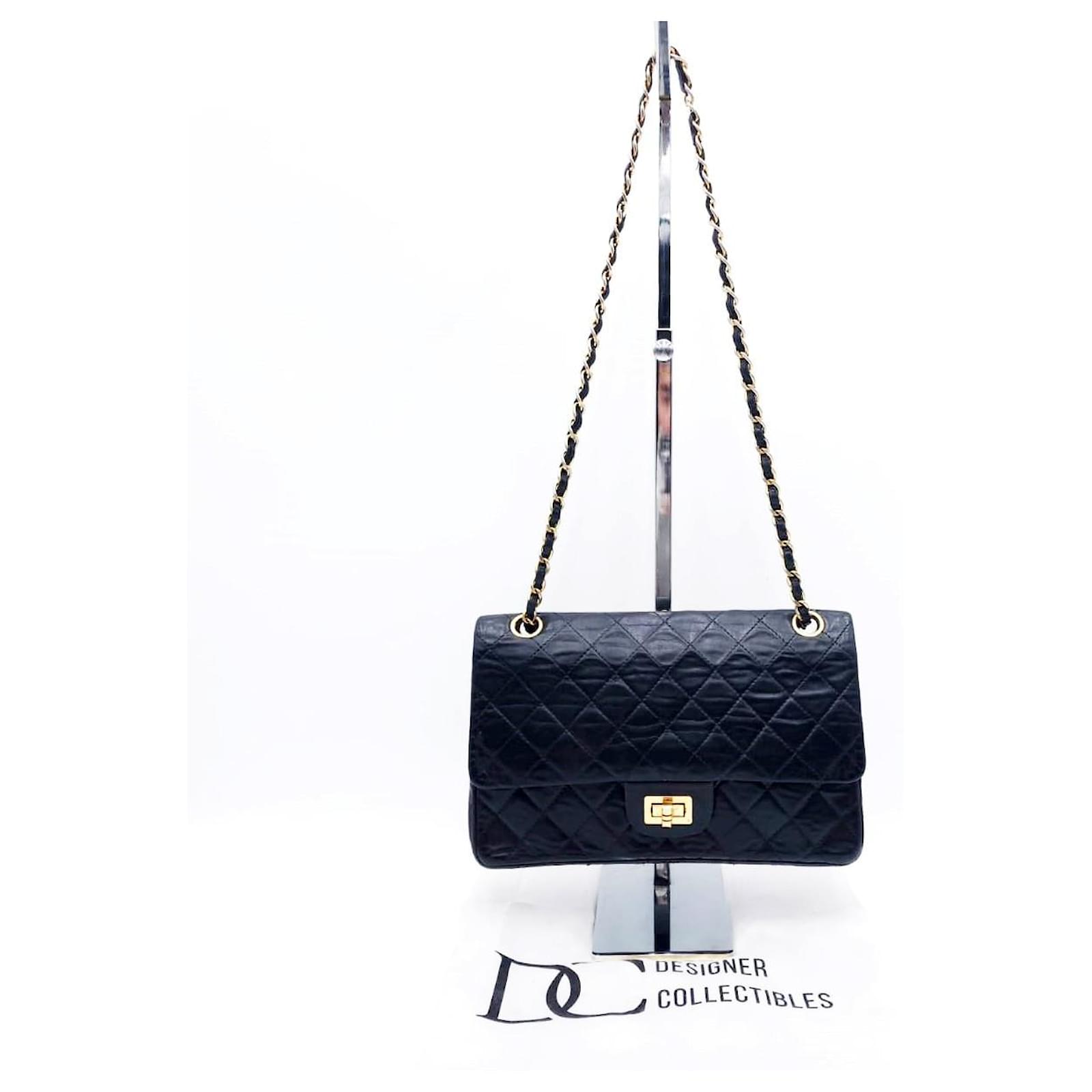 Chanel vintage 1960s Classique Sac bandoulière Cuir Noir ref