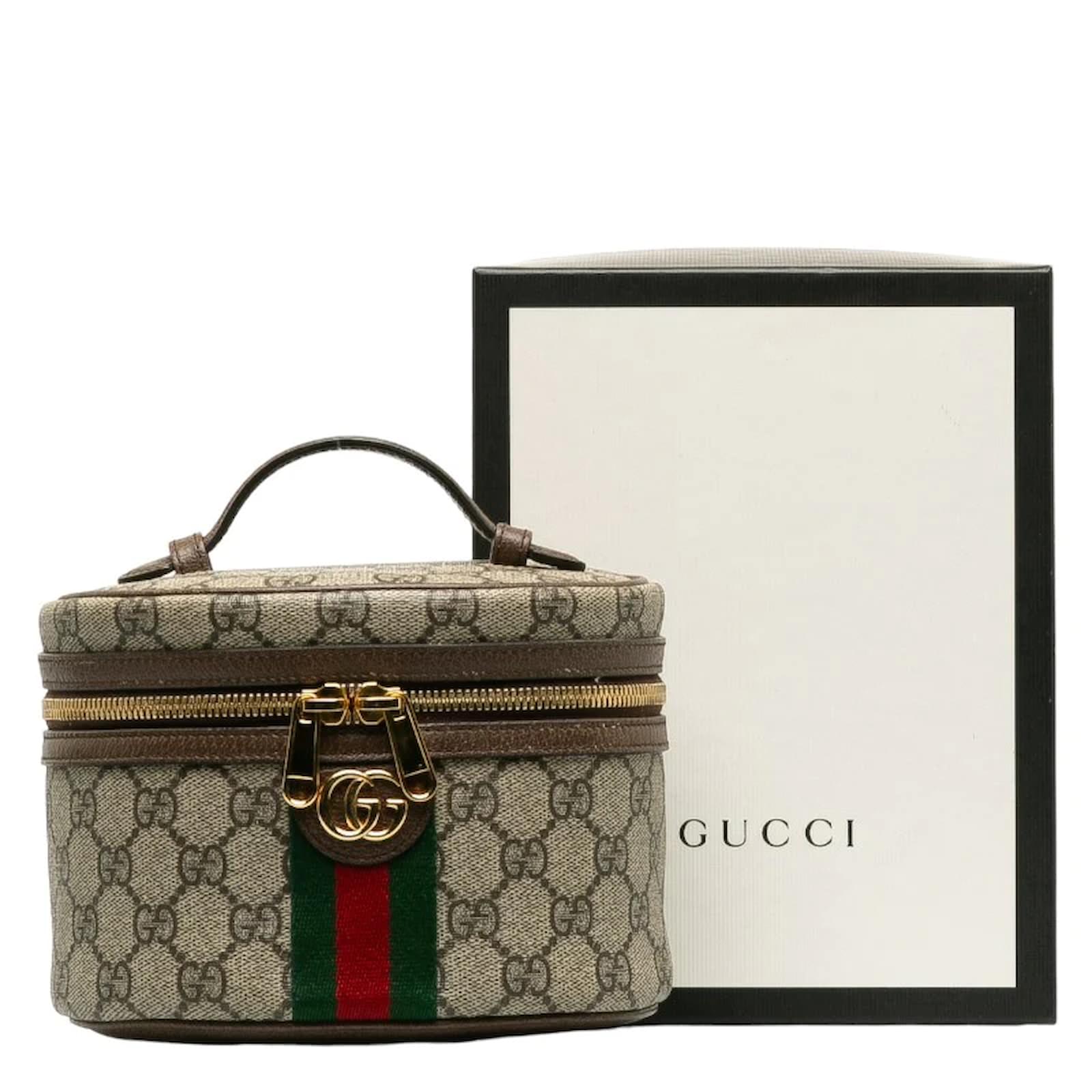 Gucci GG Supreme Ophidia Cosmetic Case 627463 Beige Cloth