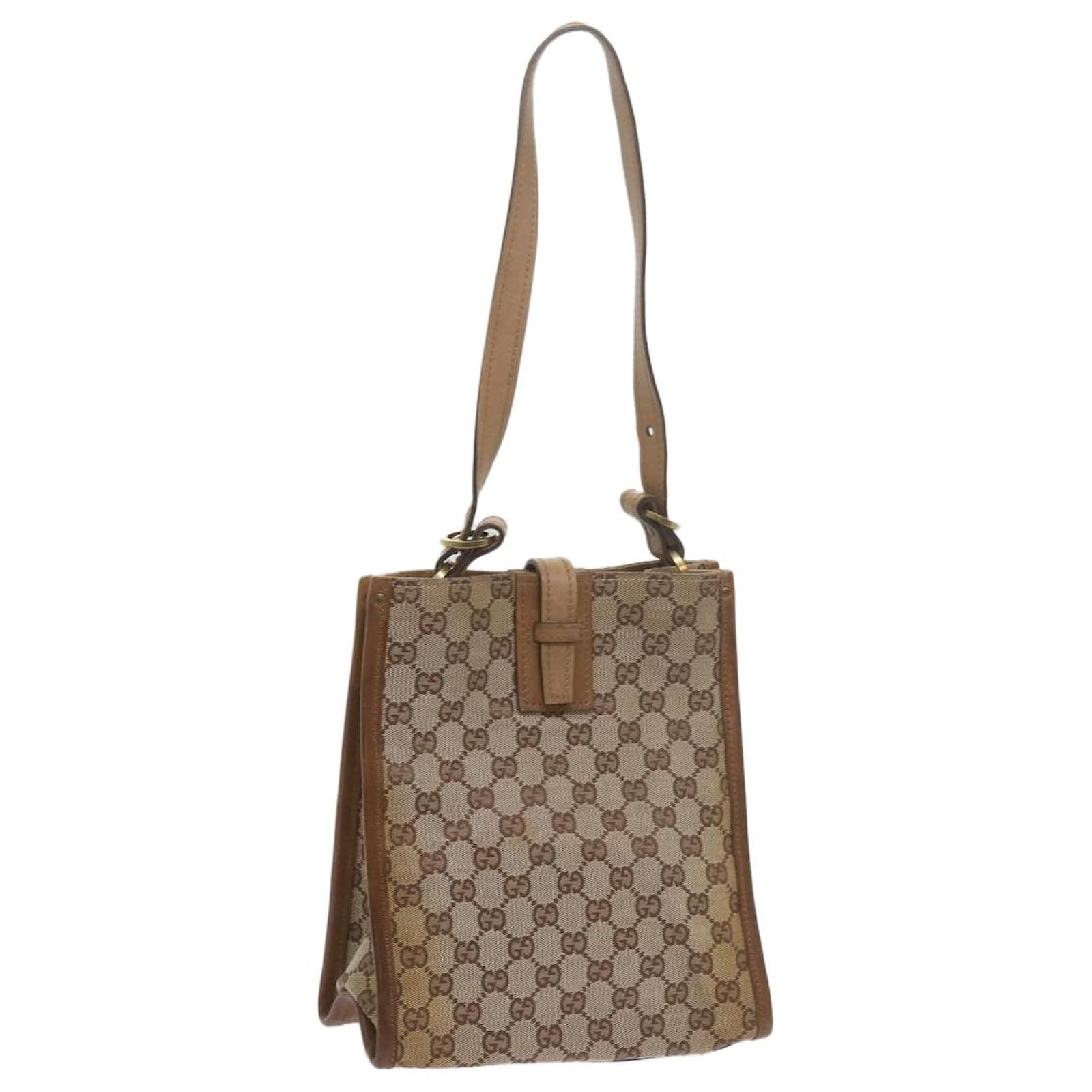GUCCI GG Canvas Shoulder Bag Beige 110292 auth 61802 Cloth ref