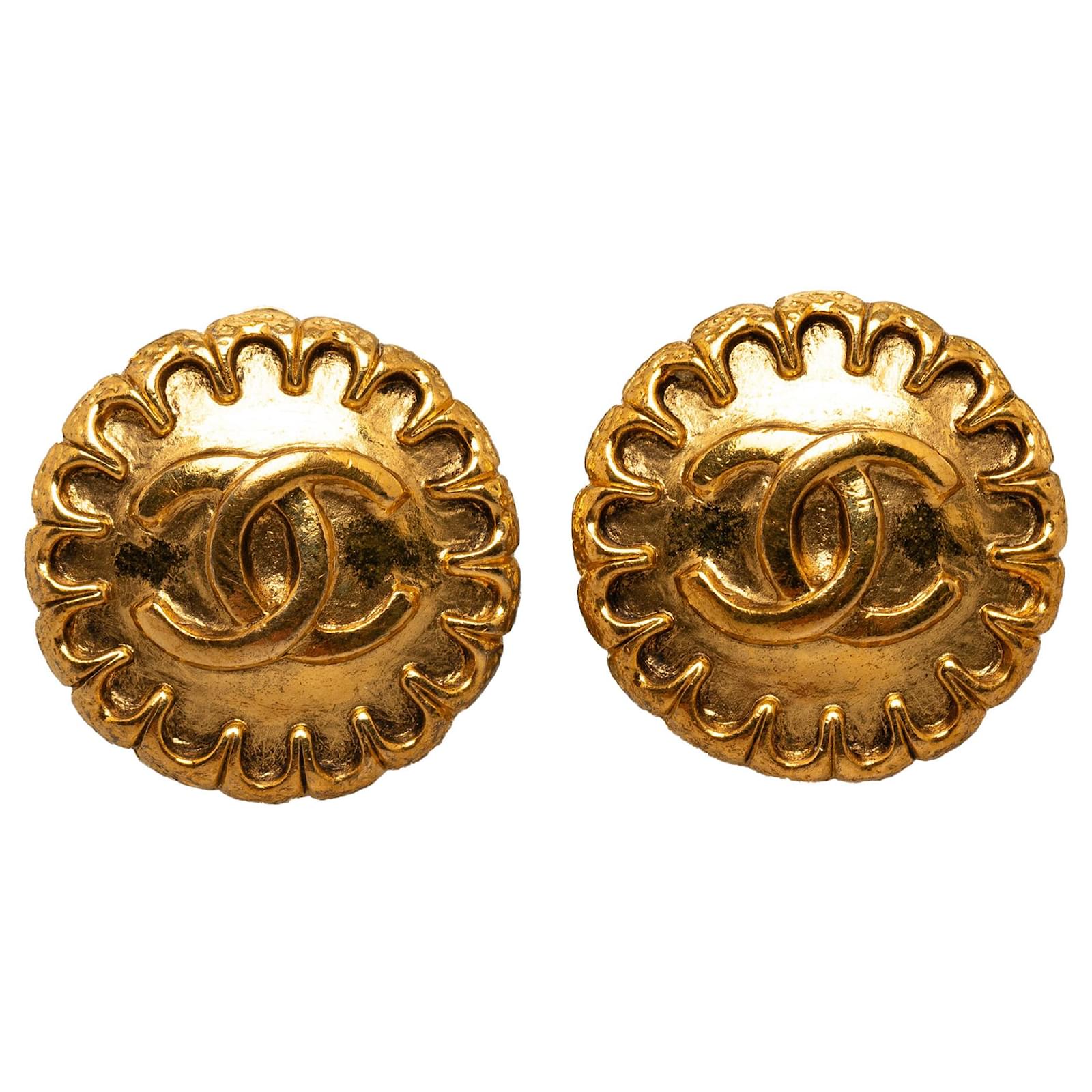Coco Chanel Golden Clip-On Earrings