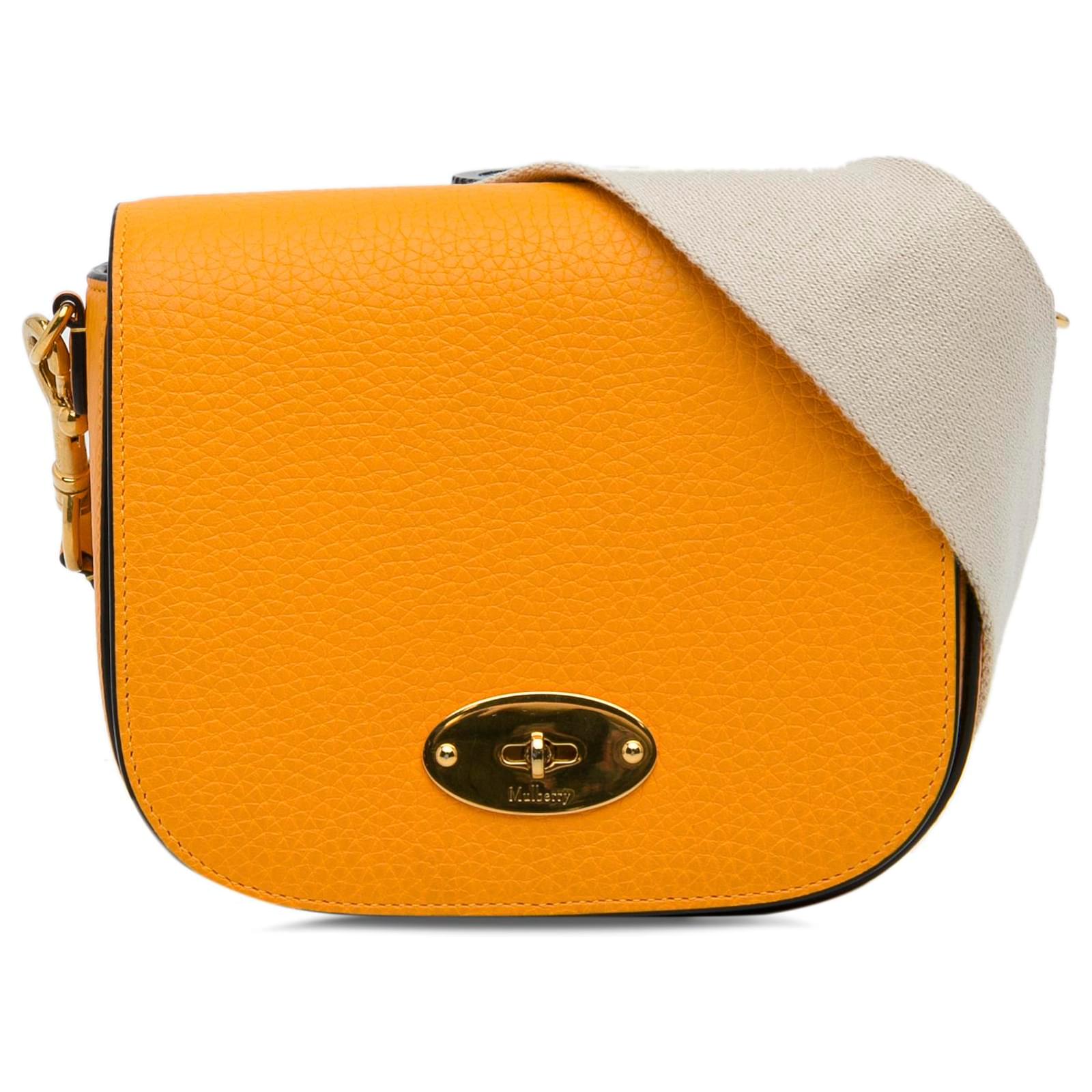 Mulberry Yellow Small Darley Crossbody Bag Leather Pony-style
