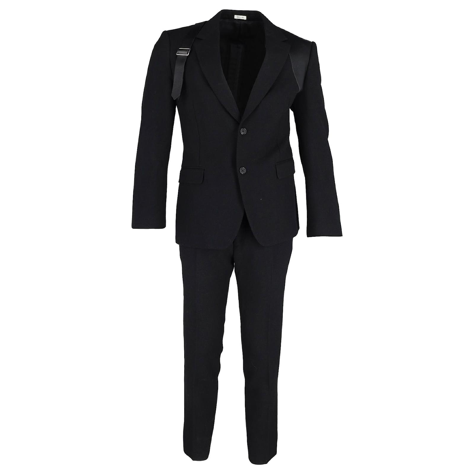 ALEXANDER MCQUEEN ブラック スーツセットアップ 44 Alexander McQueen Harness Two-Piece Suit Set in Black Wool