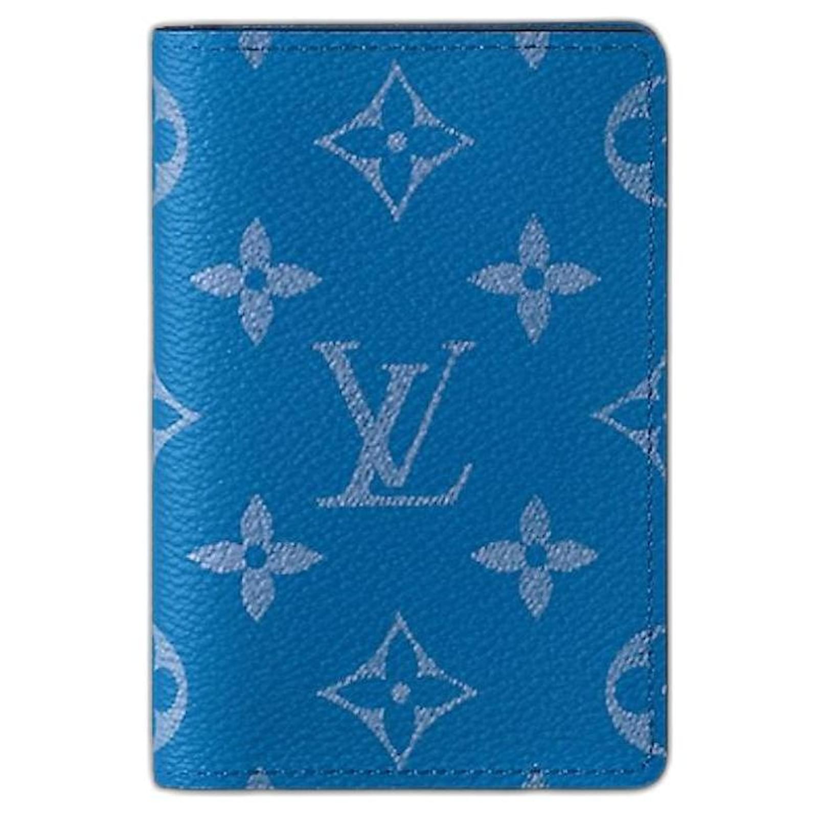 Louis Vuitton Organizer tascabile LV taigarama blu Pelle ref