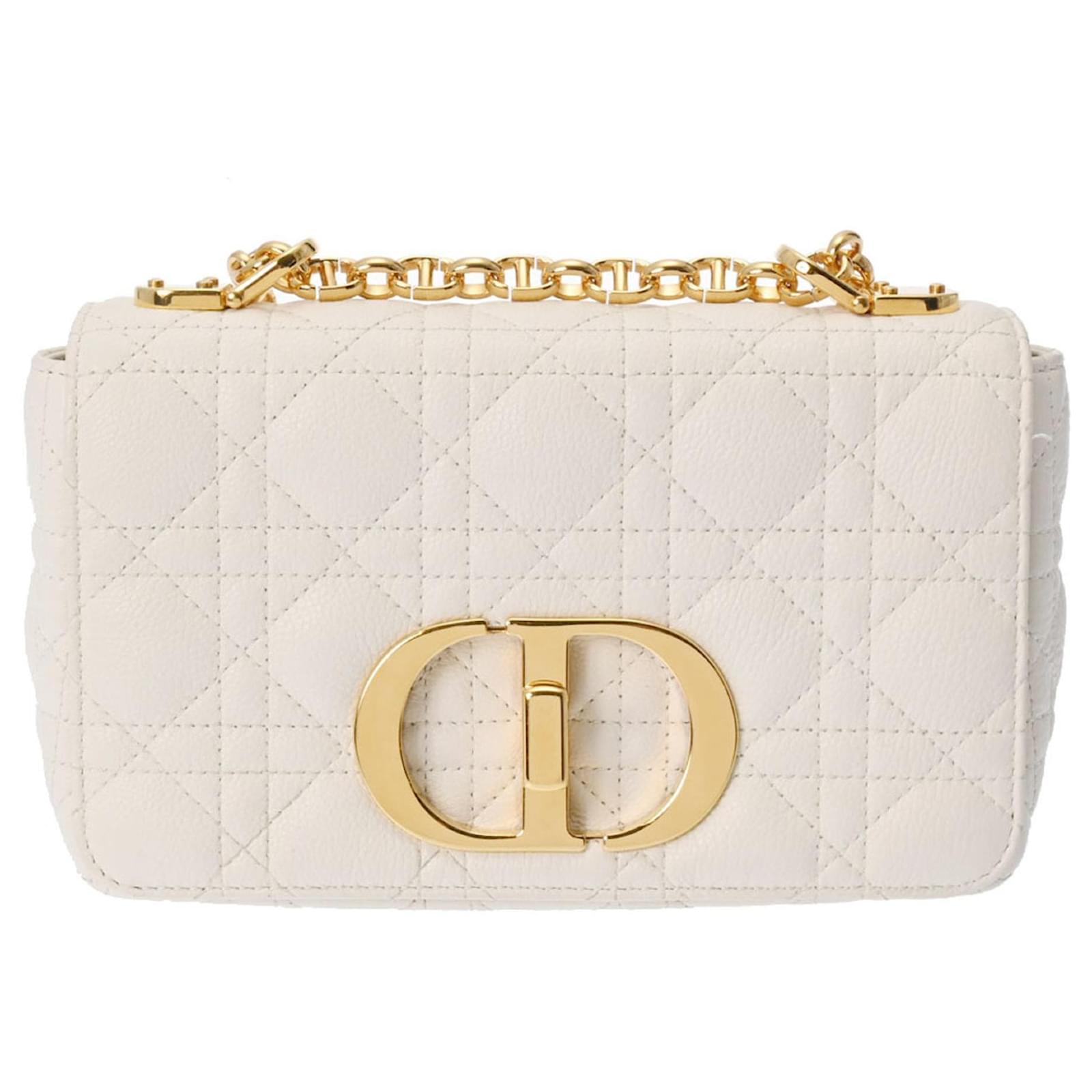 Leather Dior Caro White Authentic Genuine Leather Dior Caro White