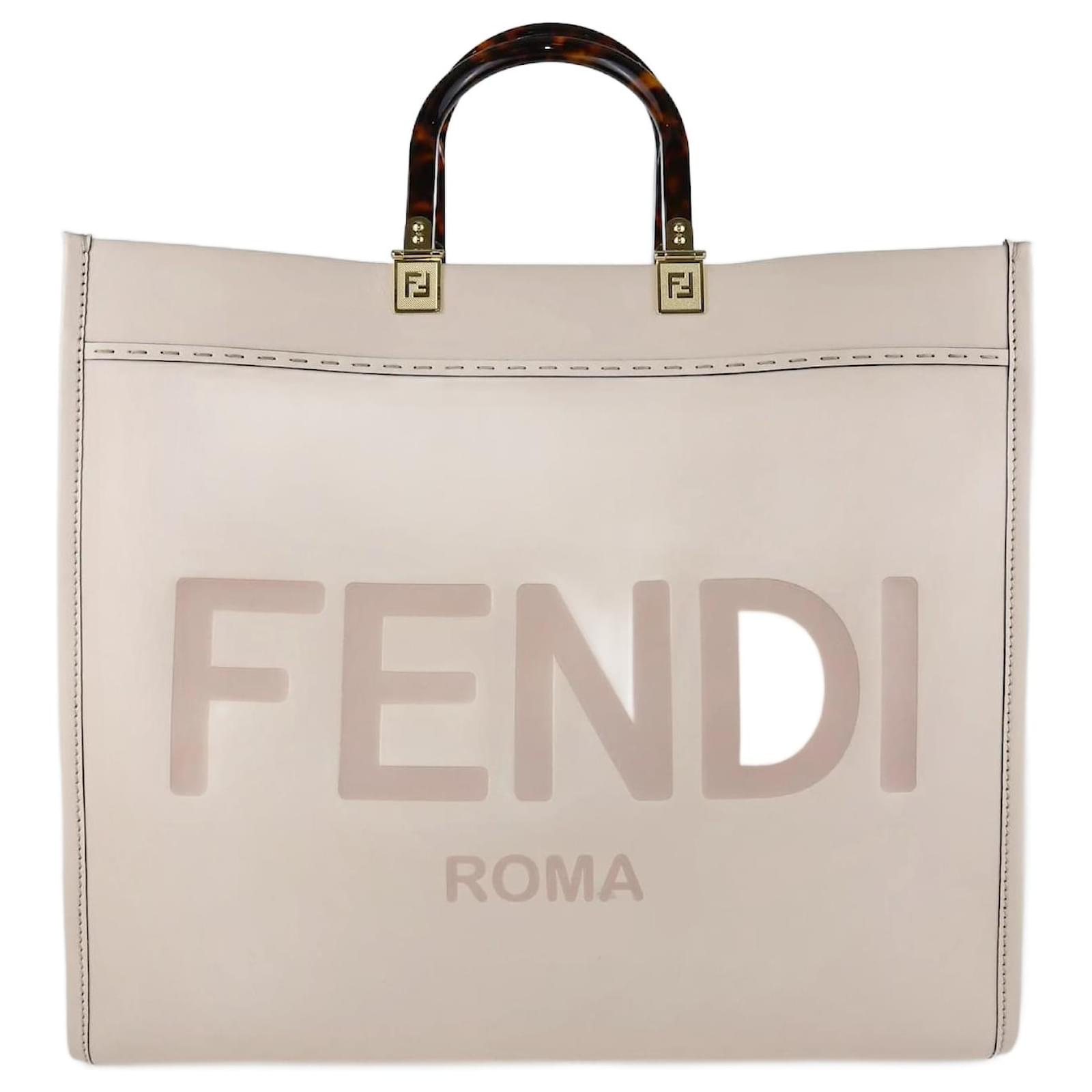 Borsa Fendi Borse In Pelle Rosa Cipria Fendi Borsa Shopper Grande