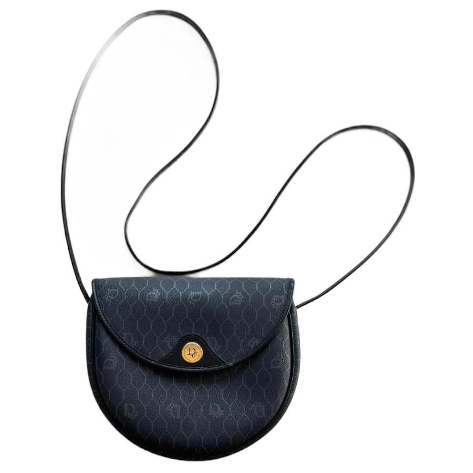 Christian Dior Dior Vintage bag Navy blue Leather ref.1201261