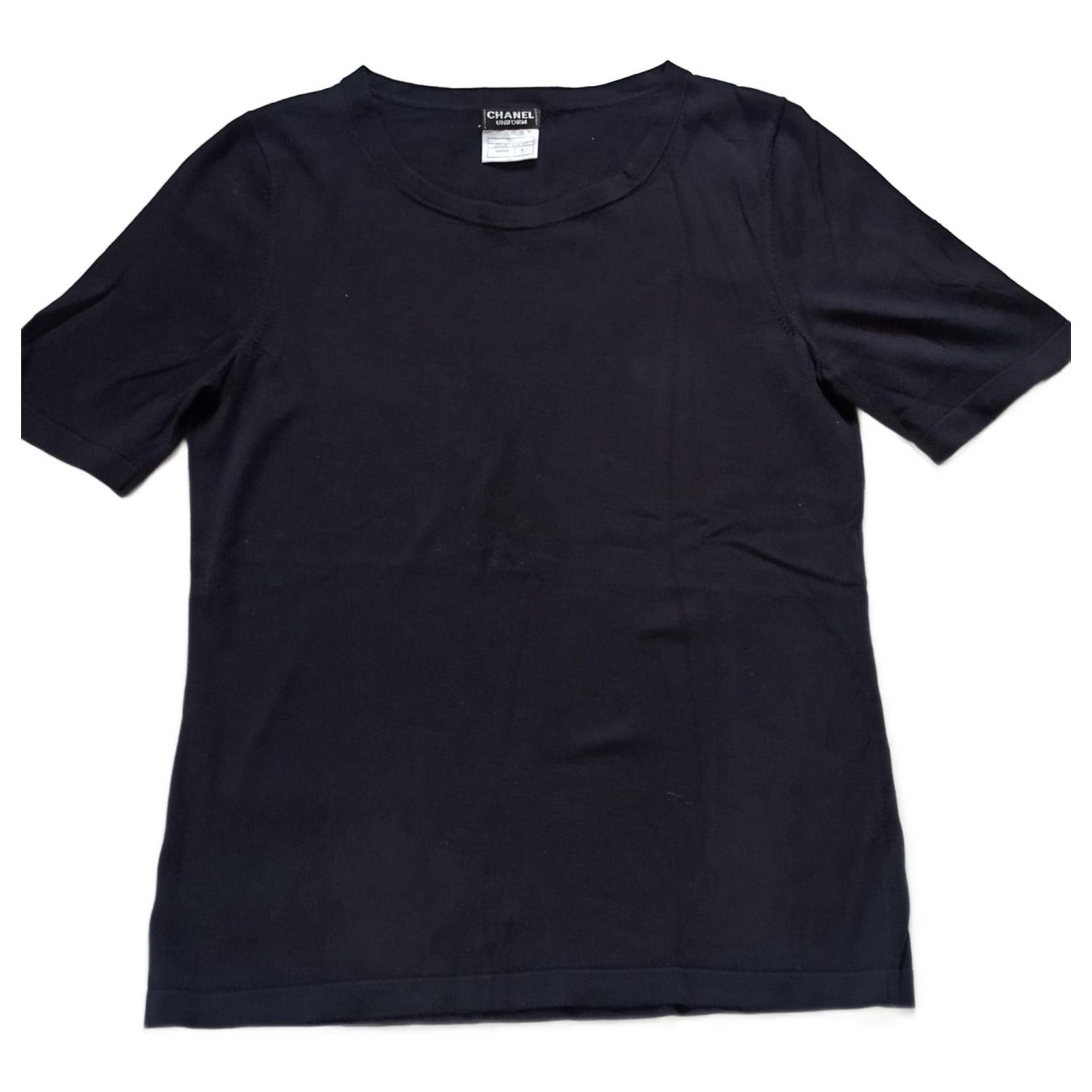 Cambon Chanel Uniform navy blue cotton t-shirt ref.1202930 - Joli
